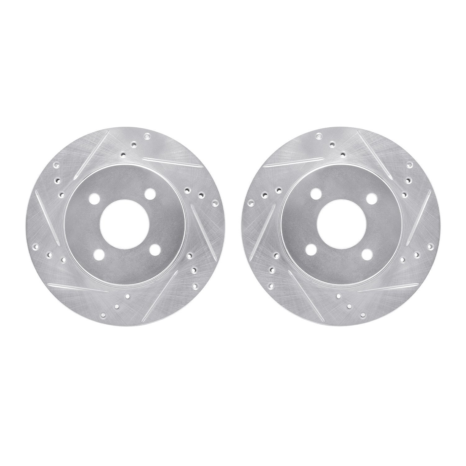 Drilled/Slotted Brake Rotors [Silver], 2012-2019 Infiniti/Nissan