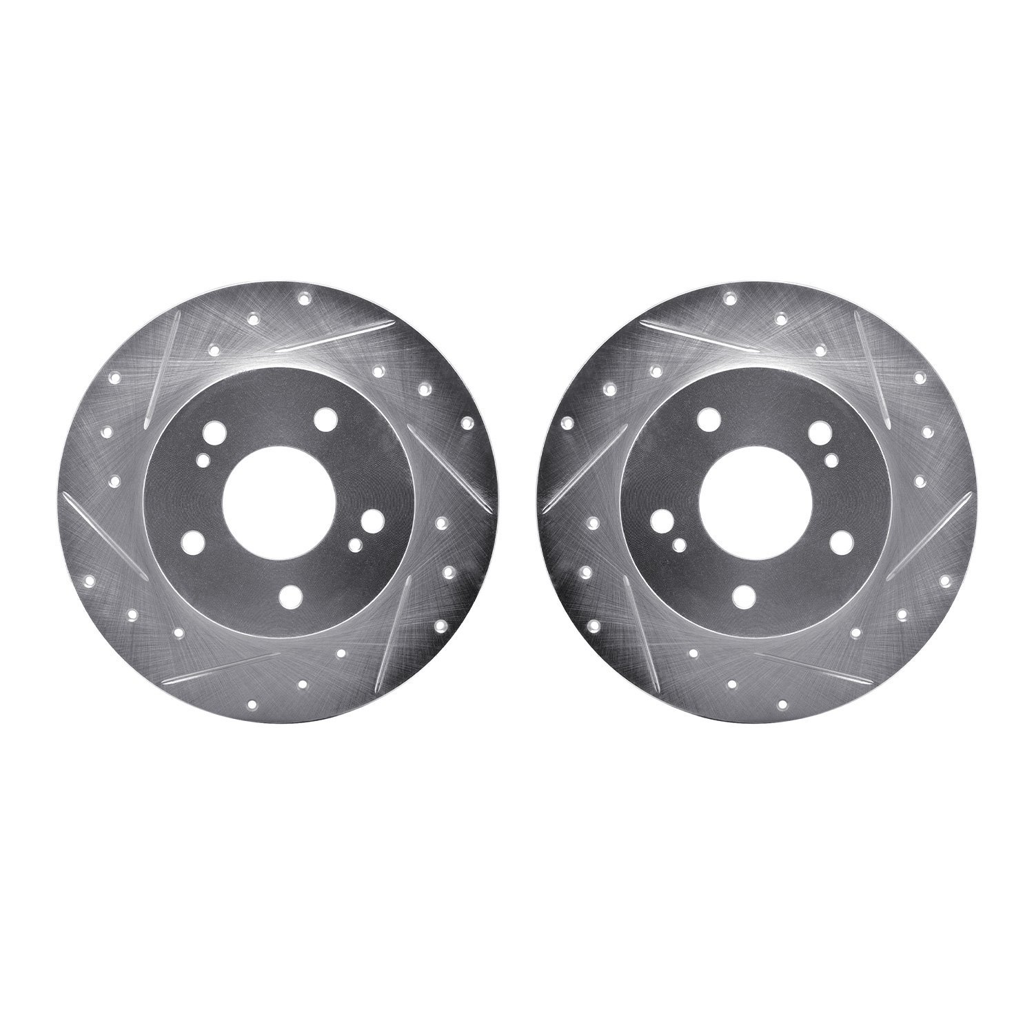 Drilled/Slotted Brake Rotors [Silver], 1994-2004 Infiniti/Nissan