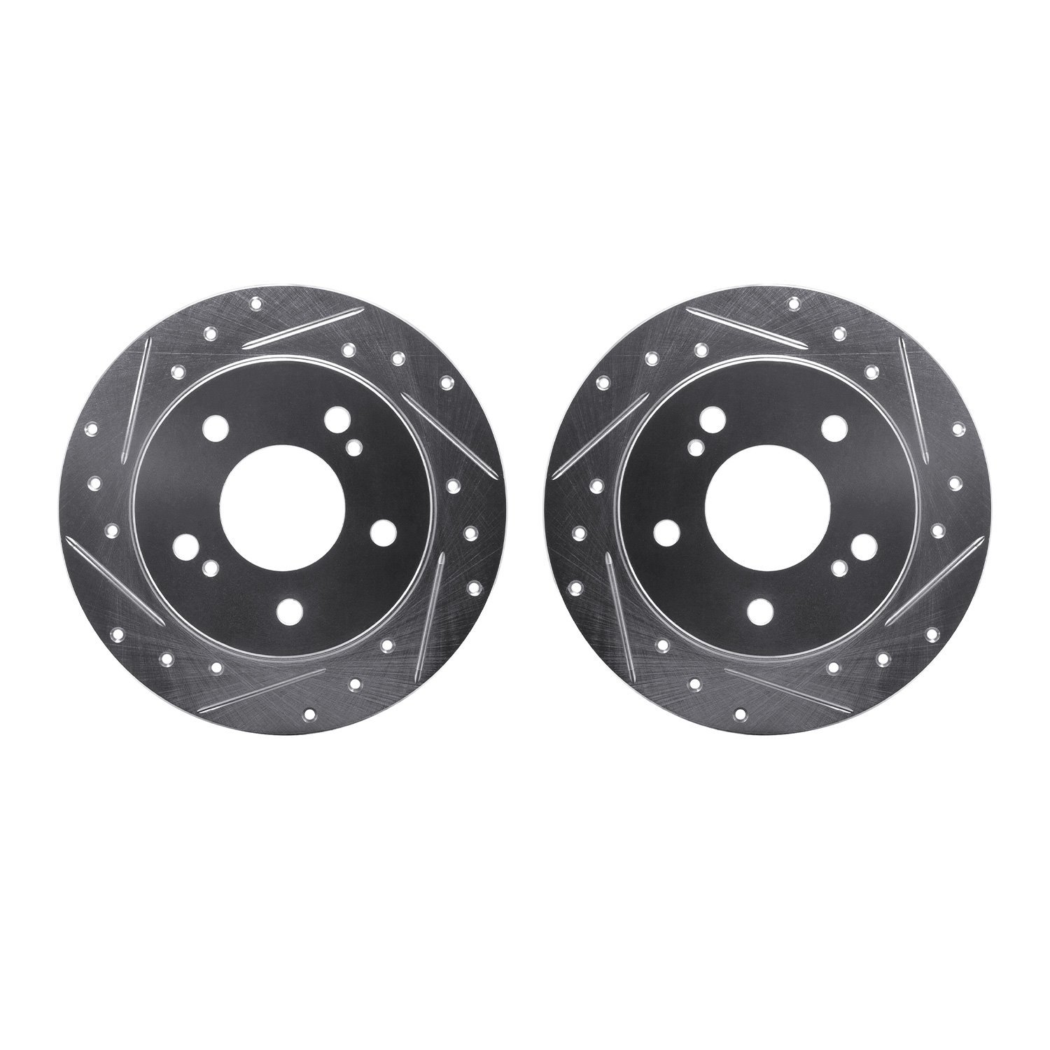 Drilled/Slotted Brake Rotors [Silver], 1994-1998 Infiniti/Nissan