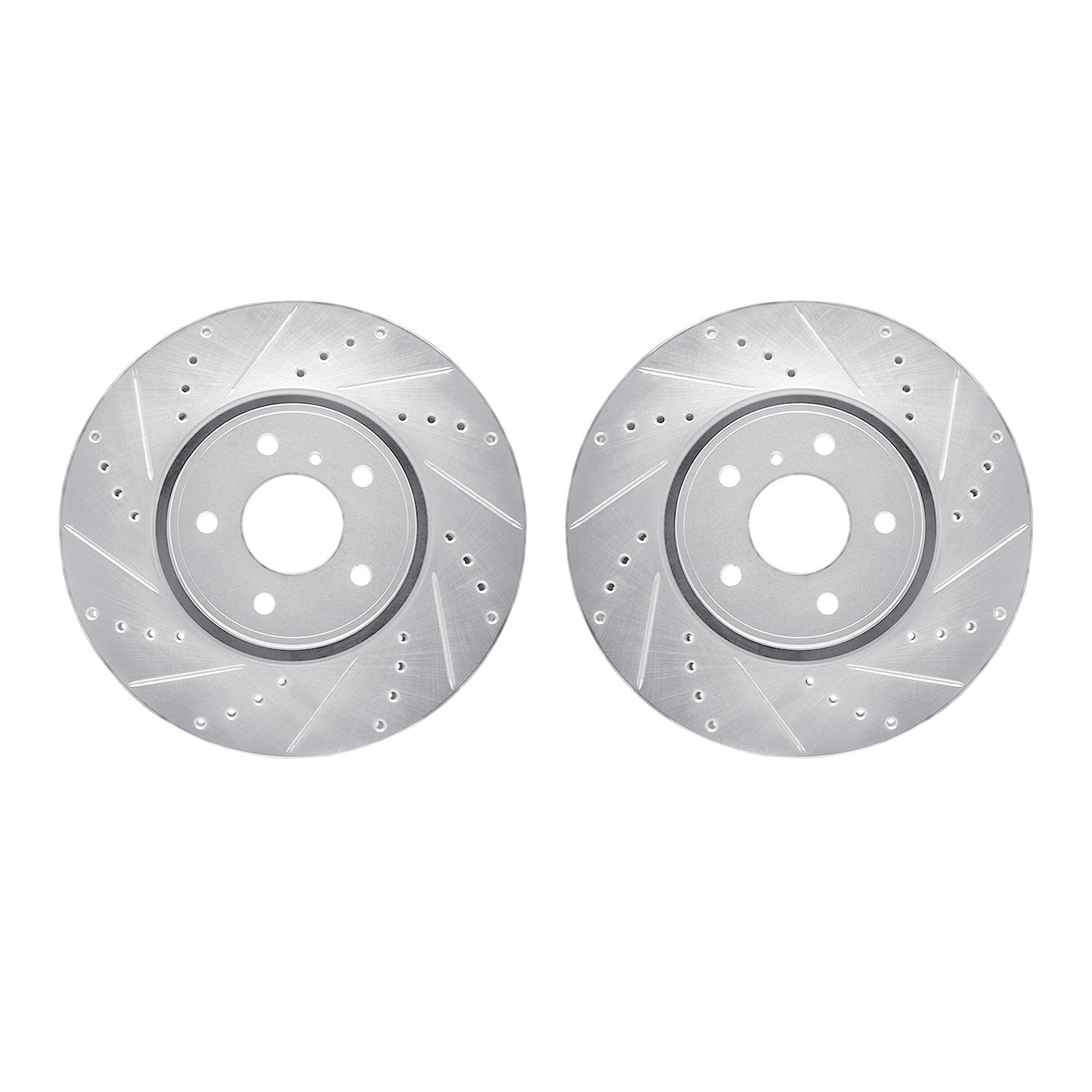 Drilled/Slotted Brake Rotors [Silver], 2005-2014 Infiniti/Nissan