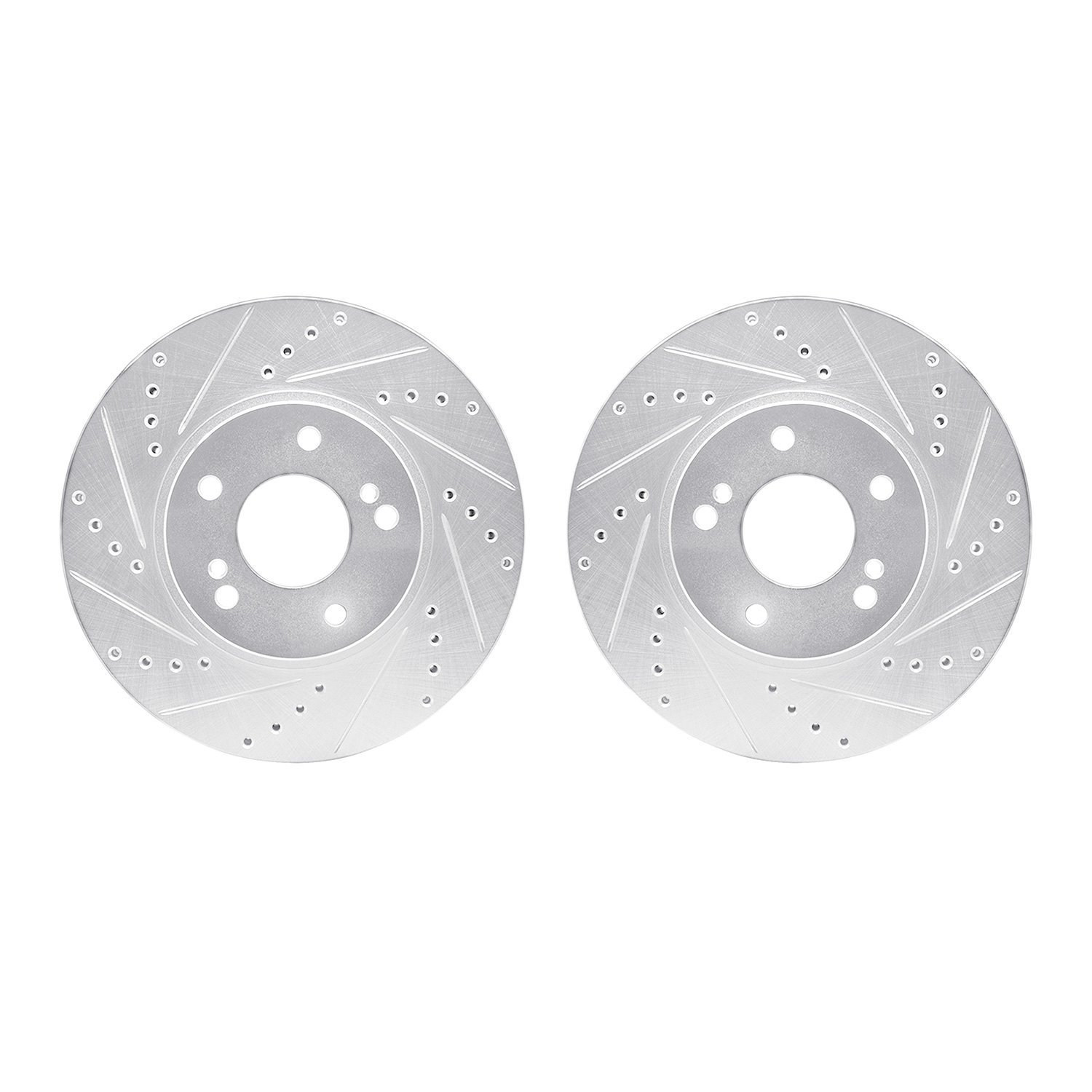 Drilled/Slotted Brake Rotors [Silver], 1997-2001 Infiniti/Nissan