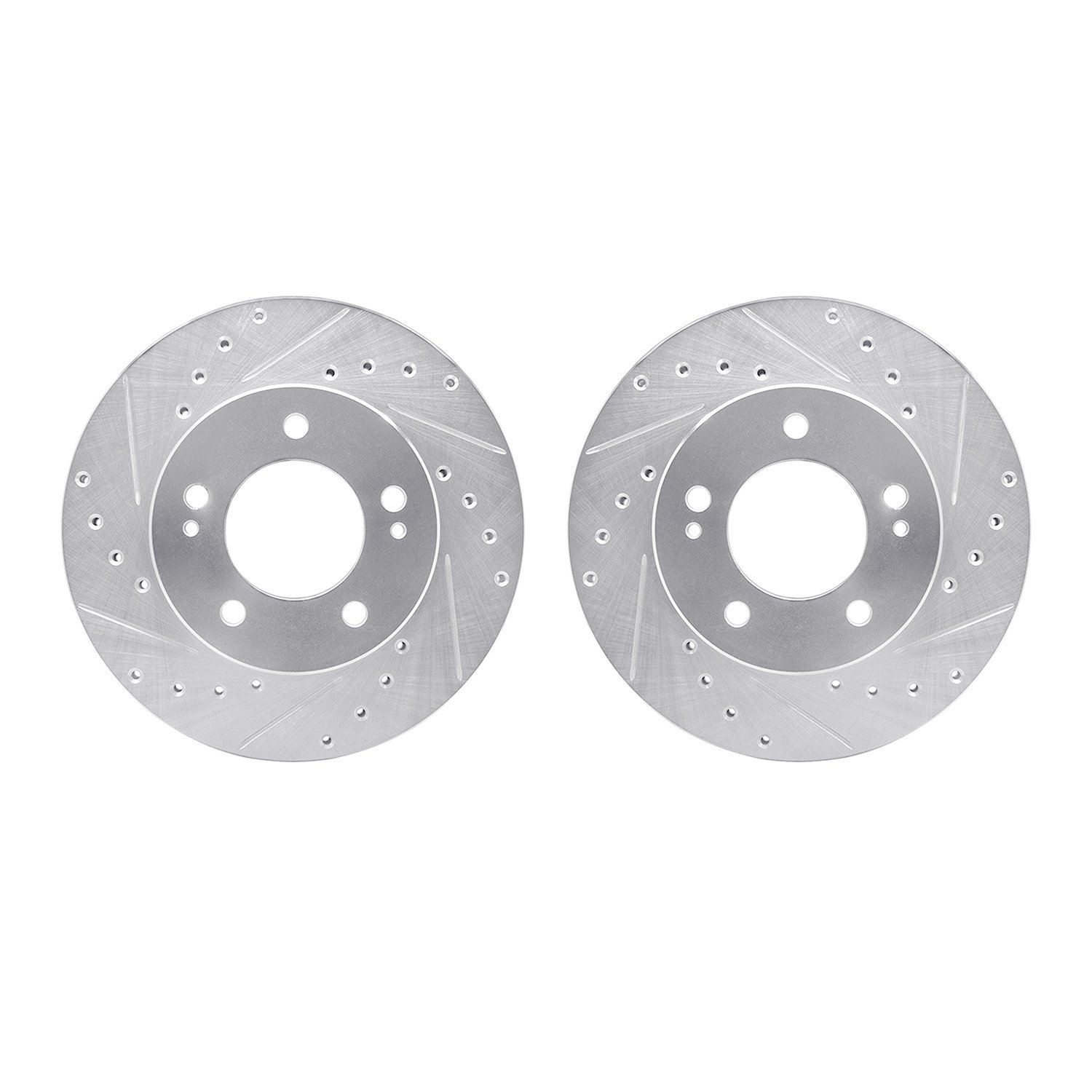 Drilled/Slotted Brake Rotors [Silver], 1983-1989 Multiple