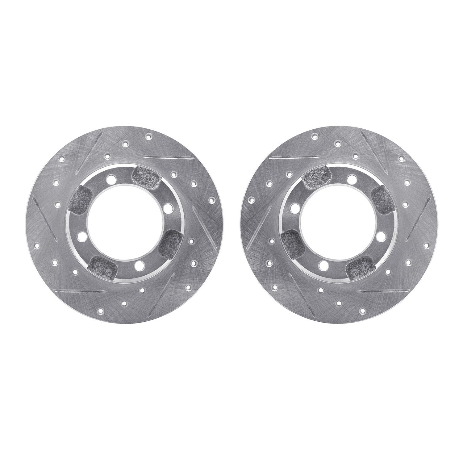 Drilled/Slotted Brake Rotors [Silver], 1991-1992 Multiple