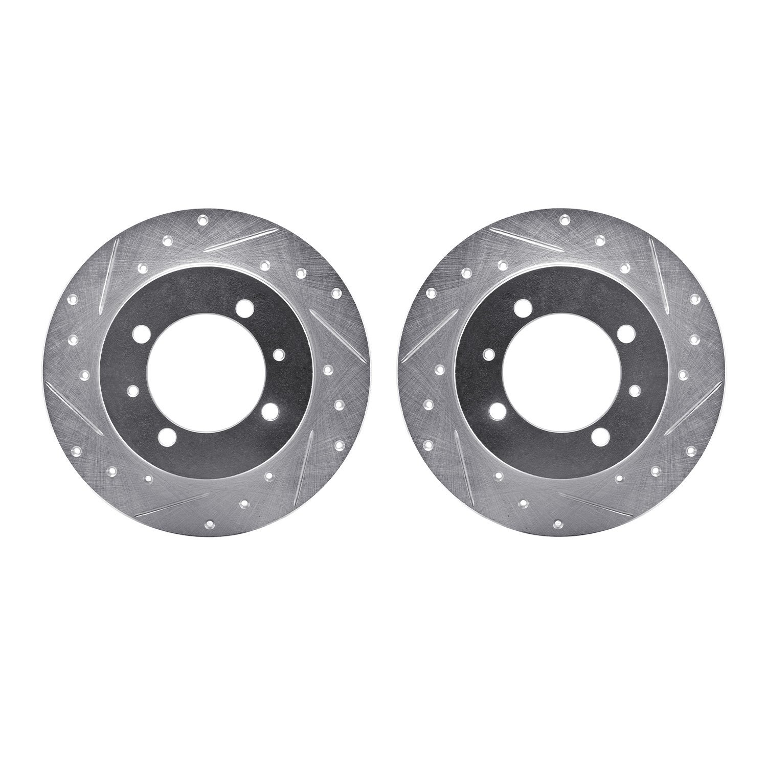 Drilled/Slotted Brake Rotors [Silver], 1988-1993 Multiple