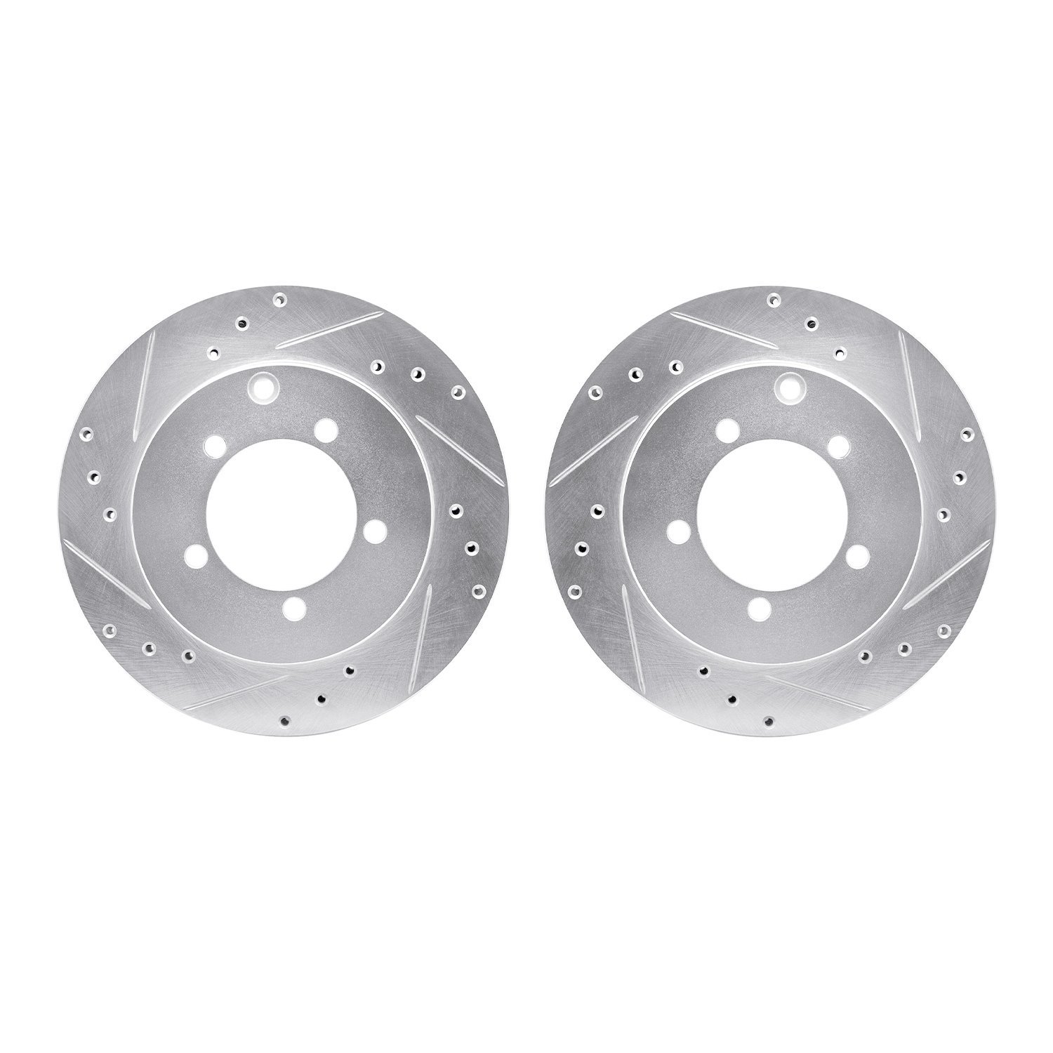 Drilled/Slotted Brake Rotors [Silver], 1991-1993 Multiple