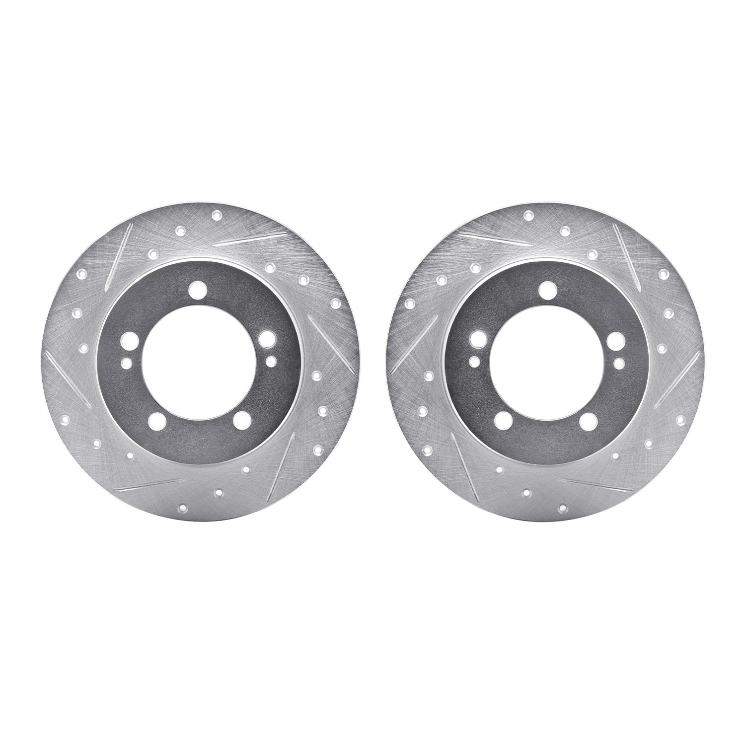 Drilled/Slotted Brake Rotors [Silver], 1990-1994 Multiple