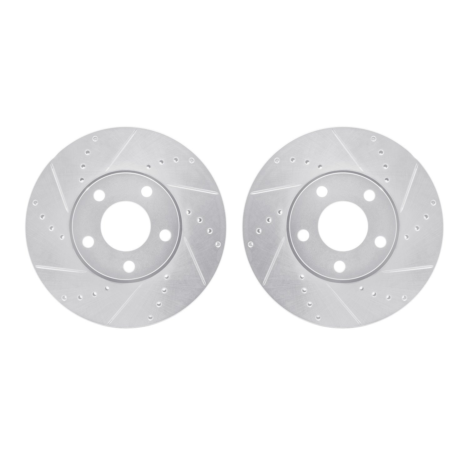 7002-73001 Drilled/Slotted Brake Rotors [Silver], 1992-2008 Audi/Volkswagen, Position: Front