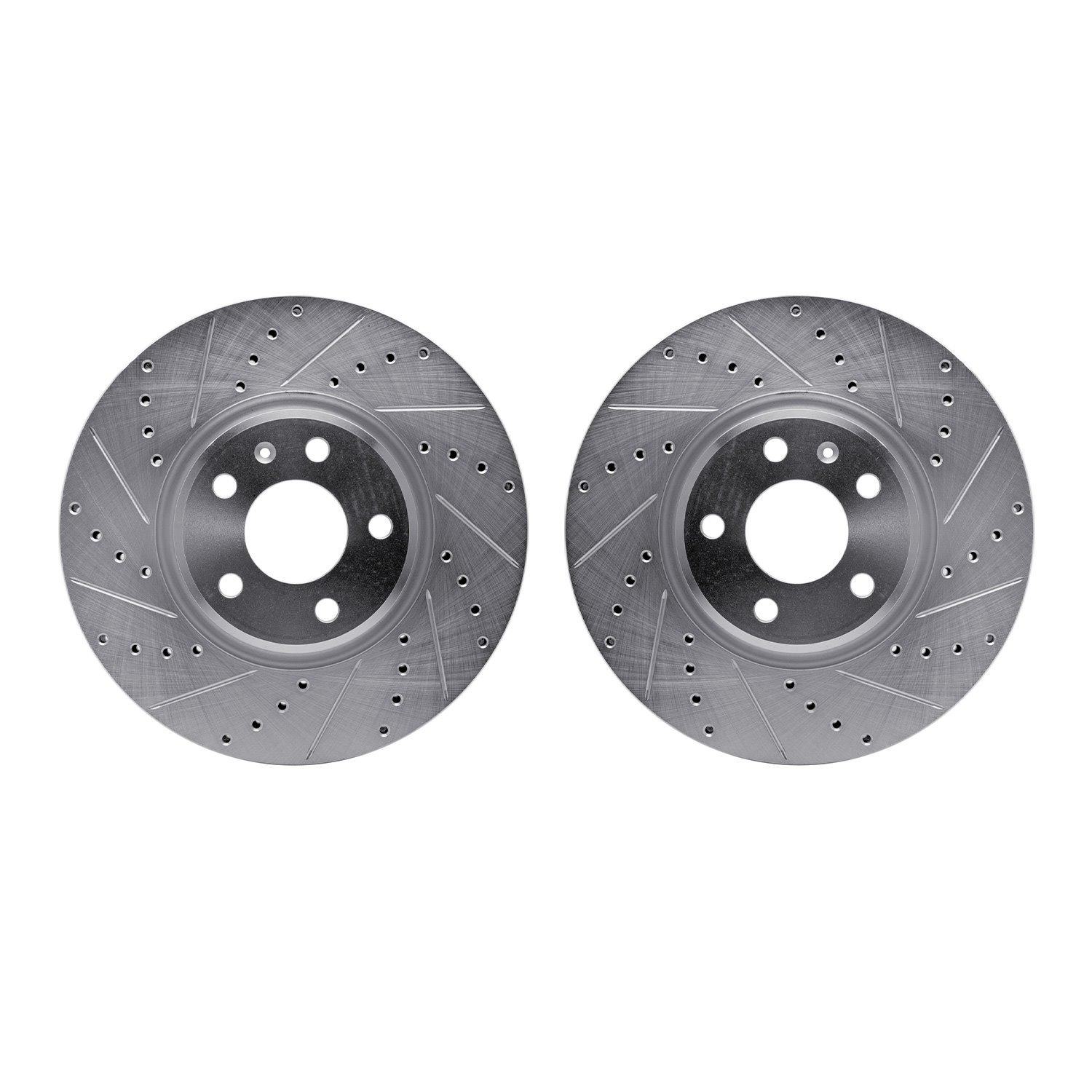 Drilled/Slotted Brake Rotors [Silver], 2011-2017 Audi/Volkswagen