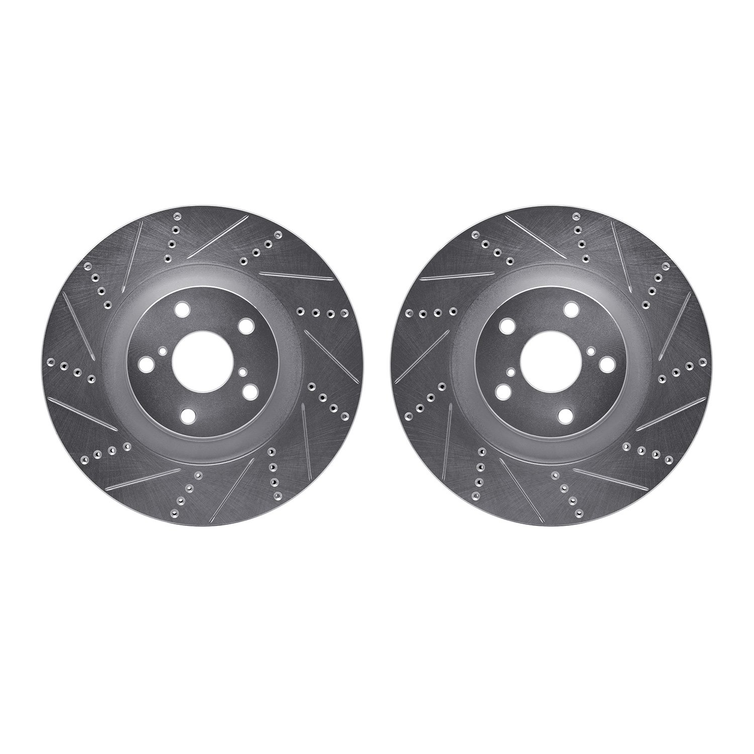 Drilled/Slotted Brake Rotors [Silver], 2011-2020 Lexus/Toyota/Scion
