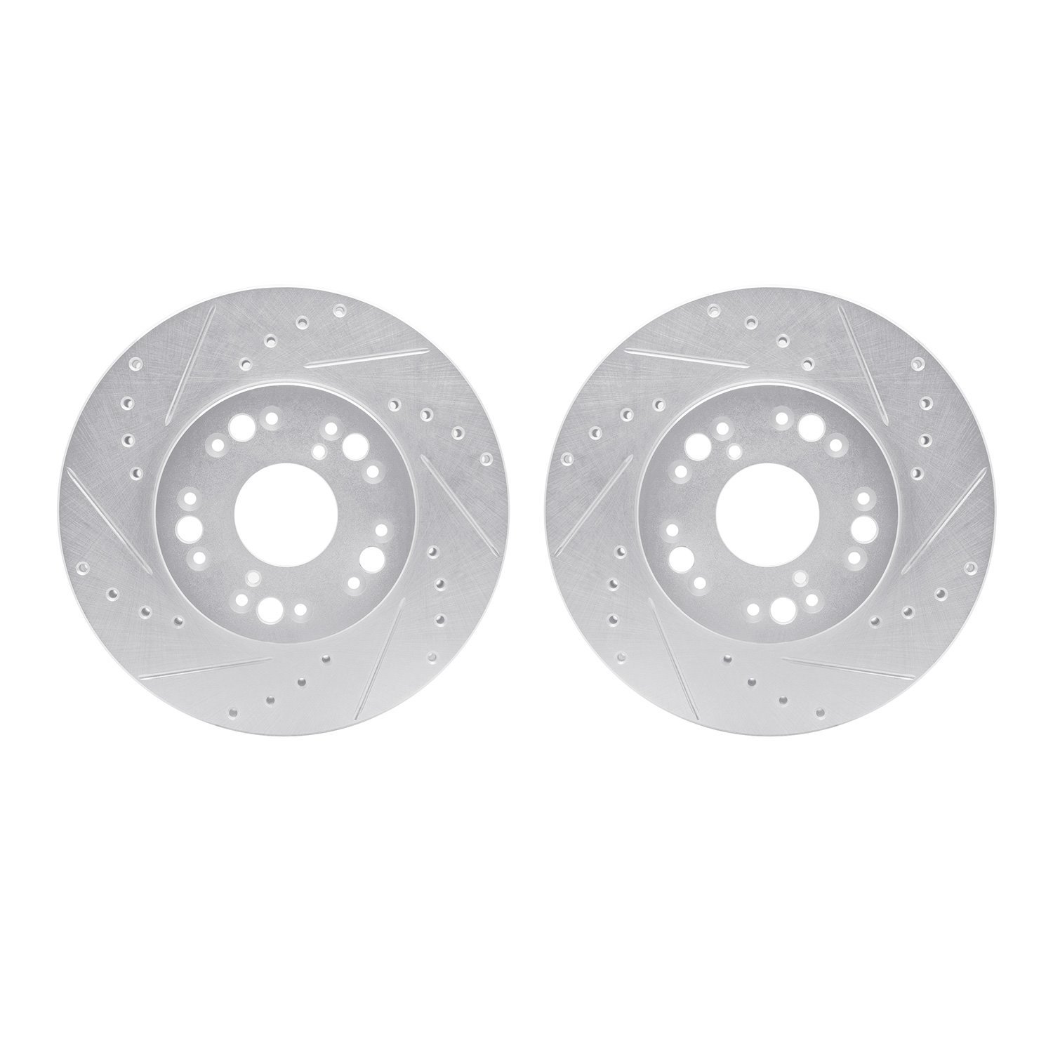 7002-75011 Drilled/Slotted Brake Rotors [Silver], 1990-1990 Lexus/Toyota/Scion, Position: Front