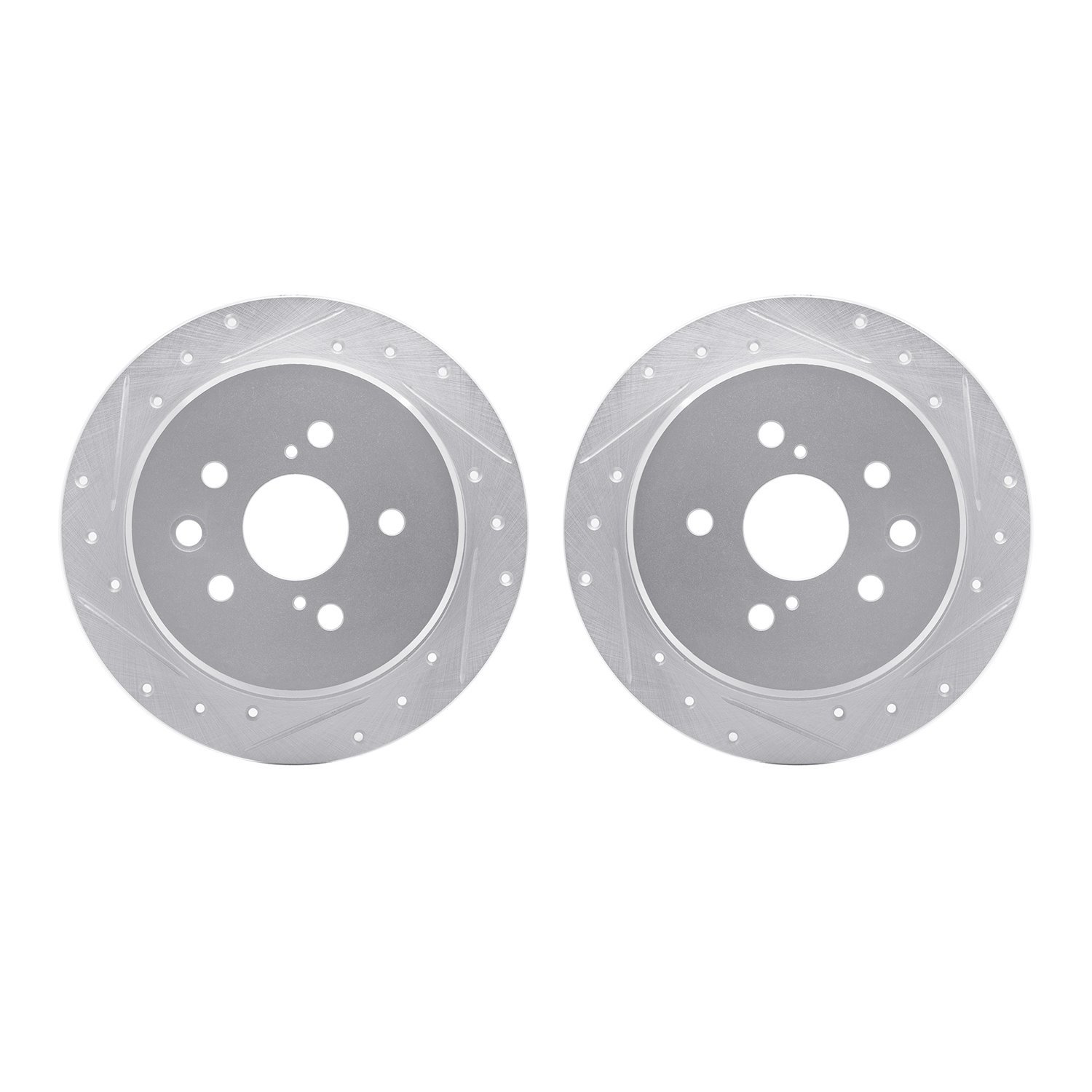 Drilled/Slotted Brake Rotors [Silver], 2006-2015 Lexus/Toyota/Scion