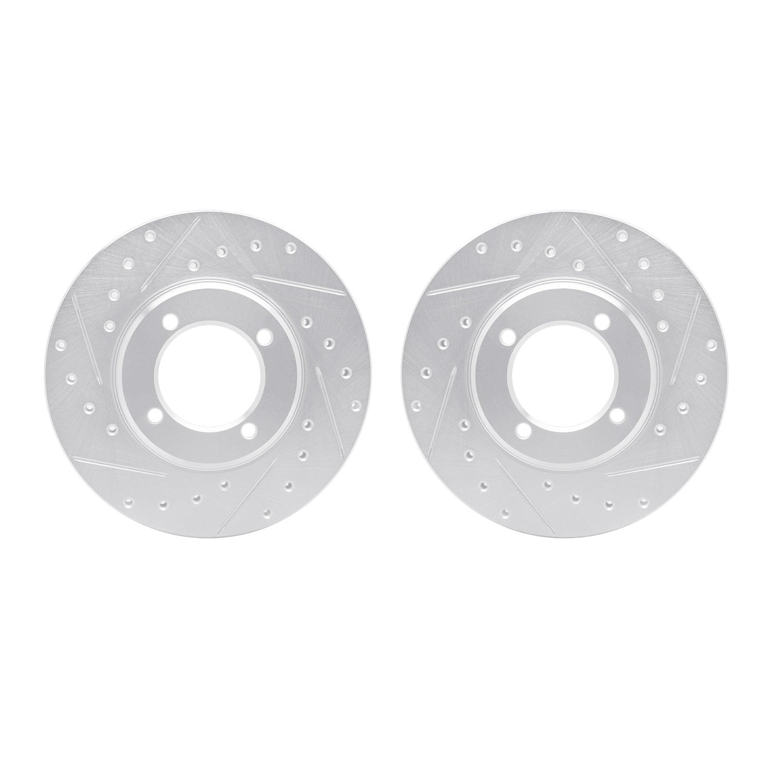 7002-76056 Drilled/Slotted Brake Rotors [Silver], 1981-1982 Lexus/Toyota/Scion, Position: Front