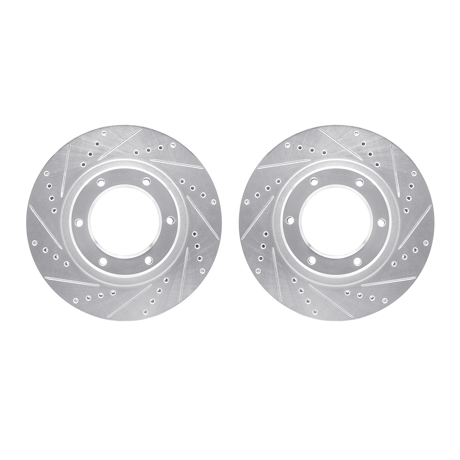 Drilled/Slotted Brake Rotors [Silver], 1990-1992 Lexus/Toyota/Scion