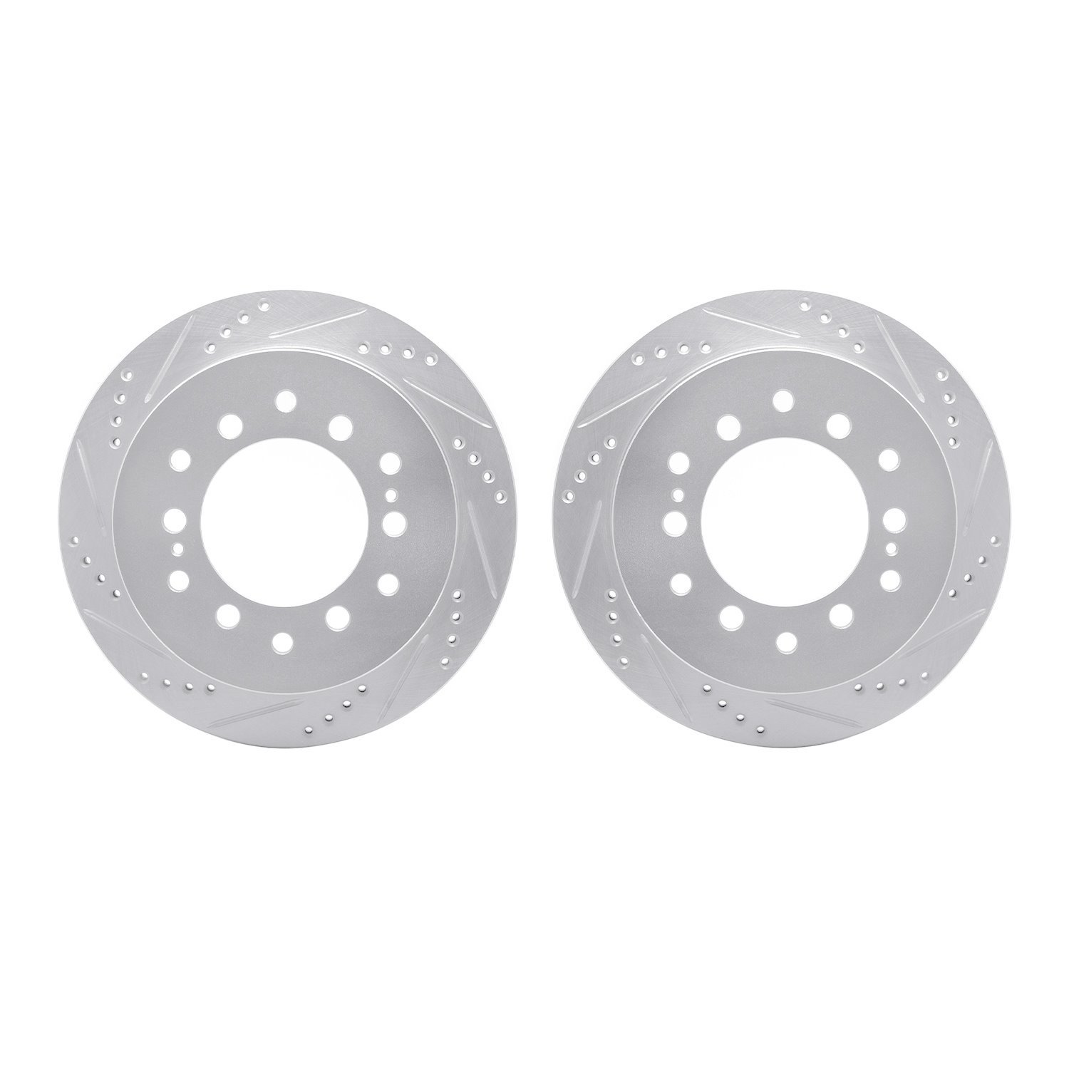 Drilled/Slotted Brake Rotors [Silver], 2001-2009 Lexus/Toyota/Scion