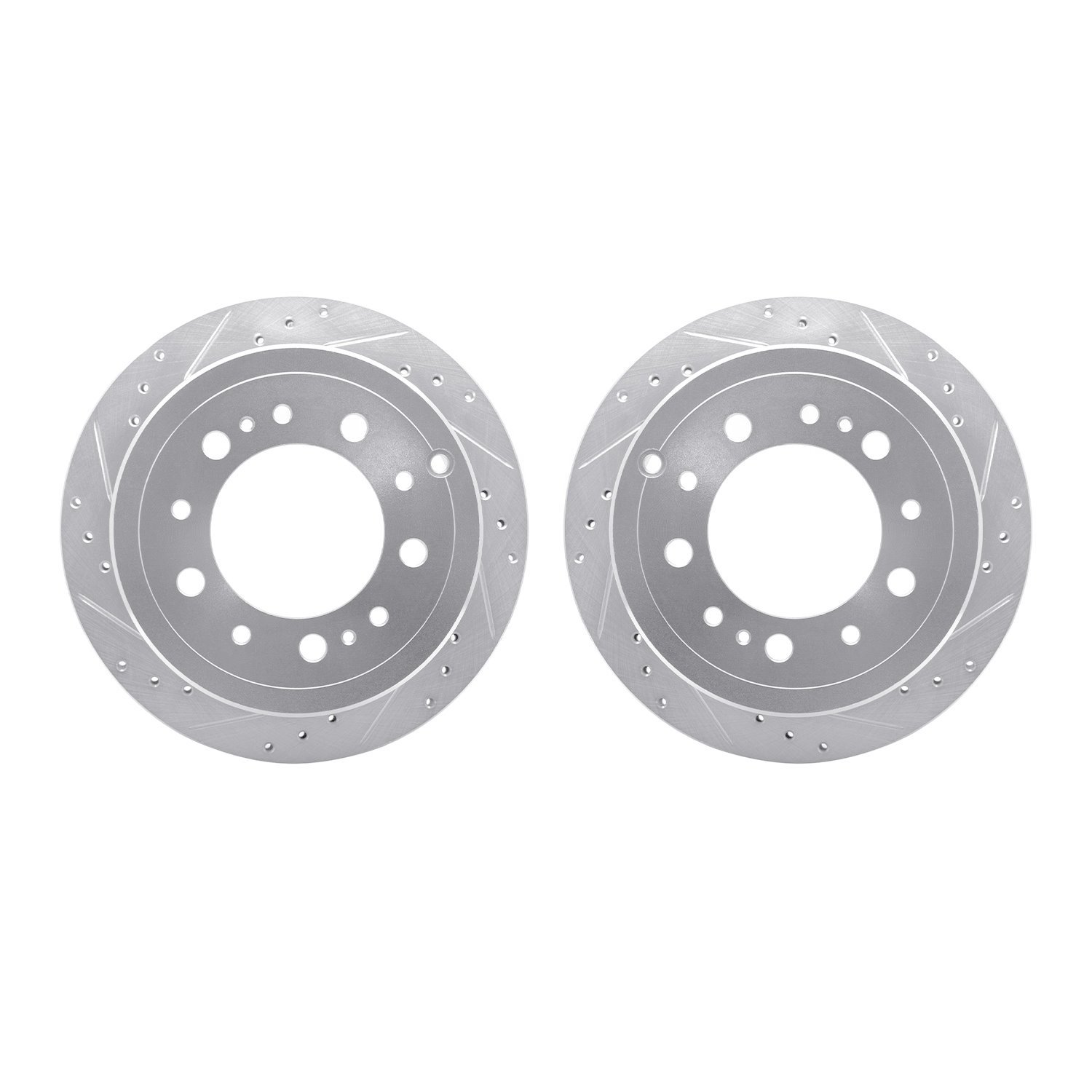 Drilled/Slotted Brake Rotors [Silver], 1998-2007 Lexus/Toyota/Scion