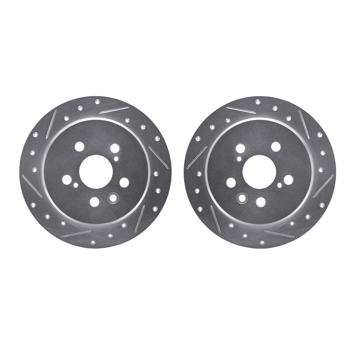 Drilled/Slotted Brake Rotors [Silver], 1994-1995 Lexus/Toyota/Scion