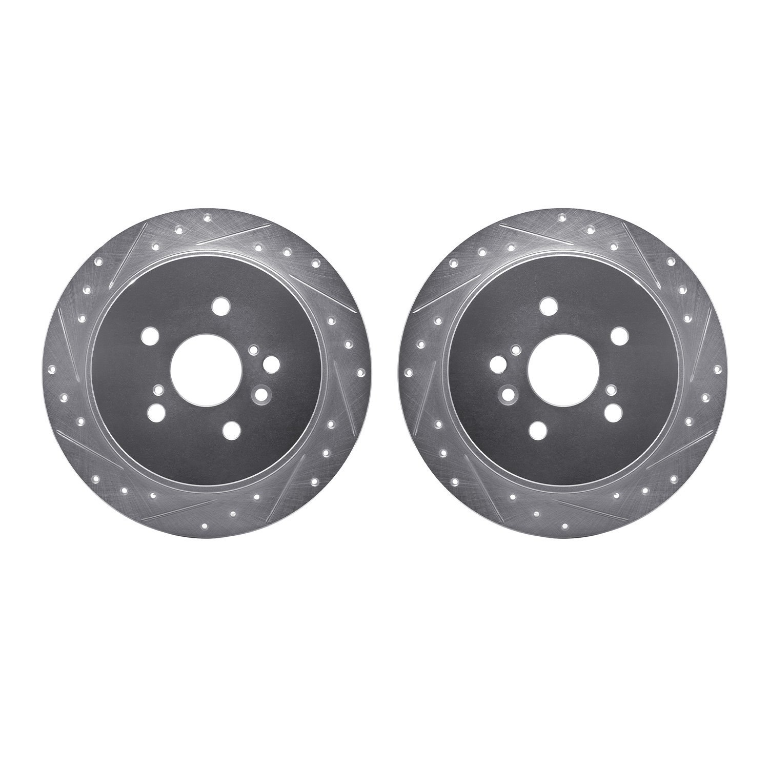 Drilled/Slotted Brake Rotors [Silver], 2008-2013 Lexus/Toyota/Scion