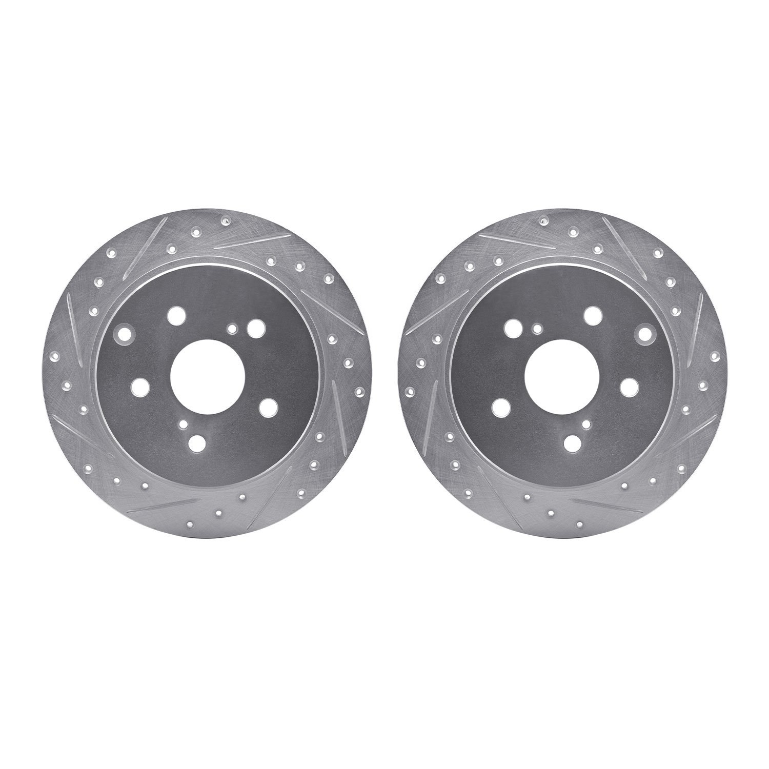 Drilled/Slotted Brake Rotors [Silver], 2012-2020 Lexus/Toyota/Scion