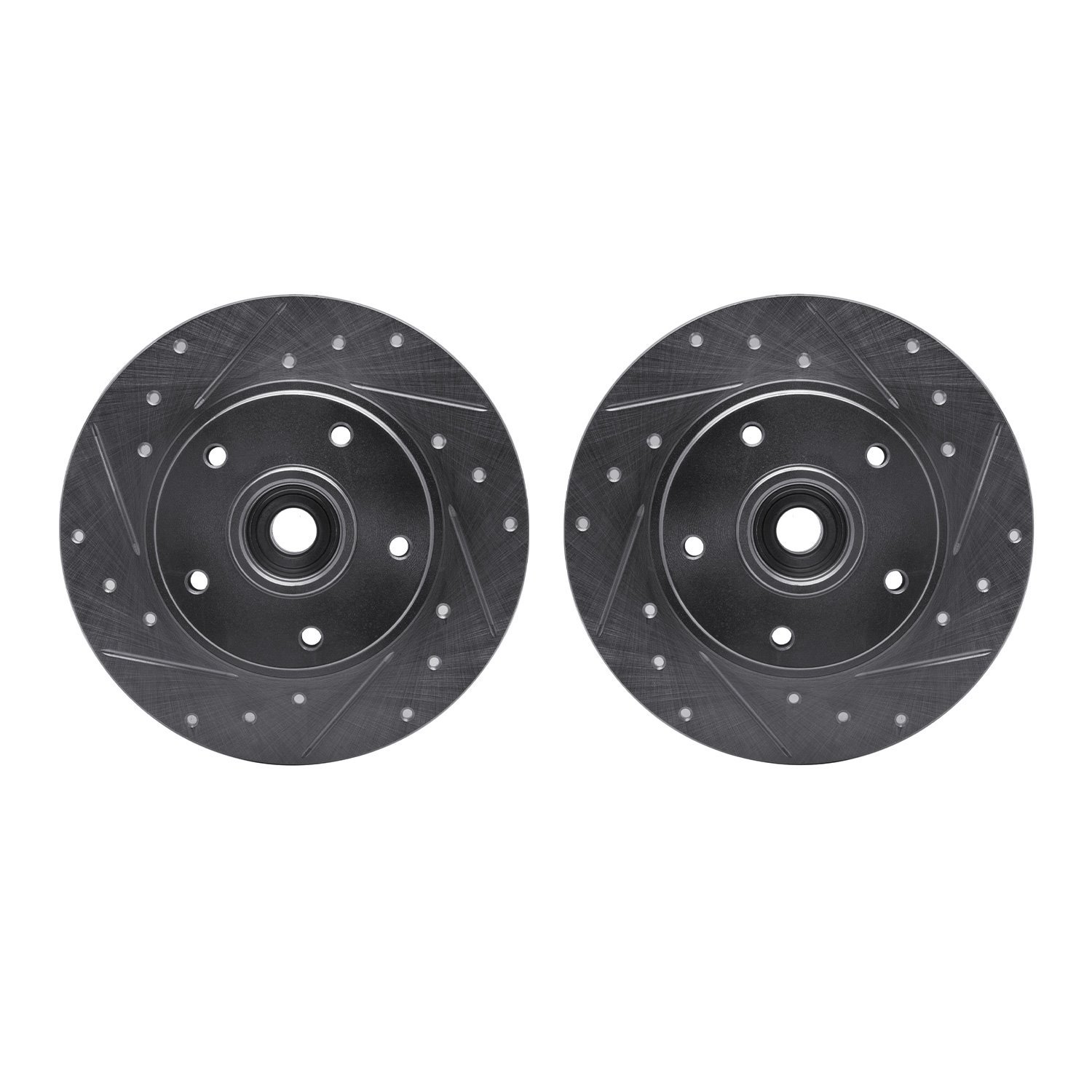 7002-92090 Drilled/Slotted Brake Rotors [Silver], 2011-2015 Renault, Position: Rear