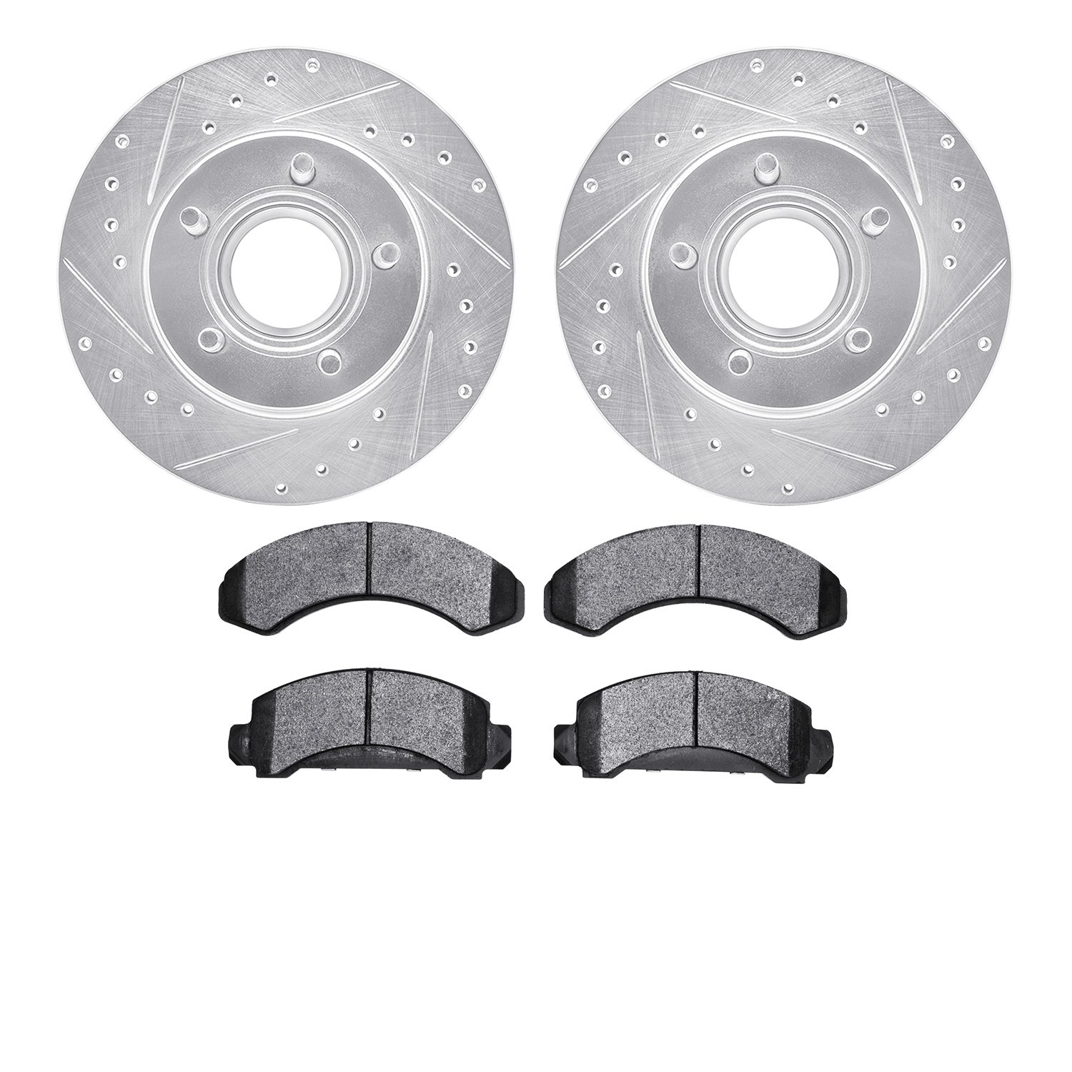 Drilled/Slotted Brake Rotors with Ultimate-Duty Brake Pads Kit