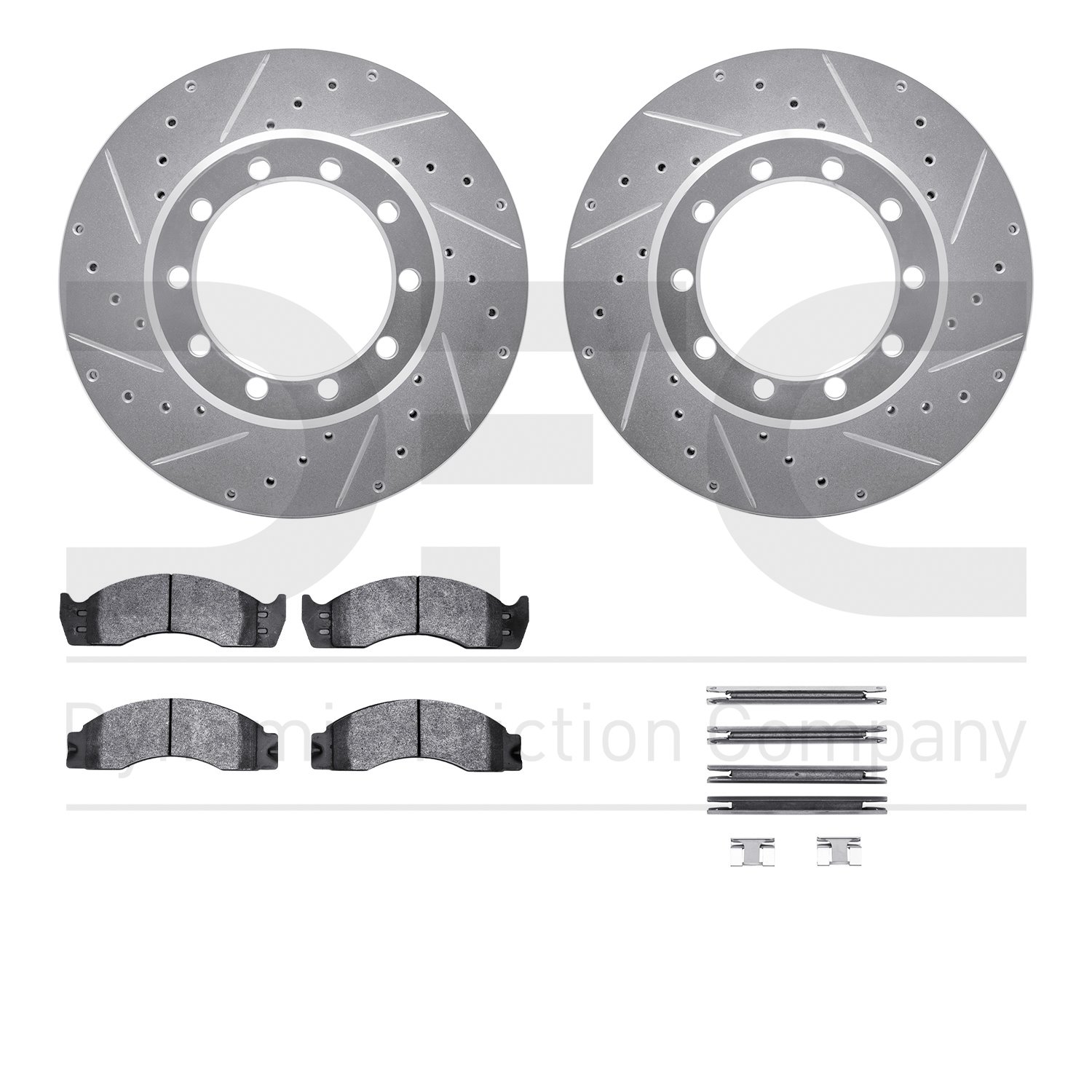 Drilled/Slotted Brake Rotors with Ultimate-Duty Brake Pads Kit