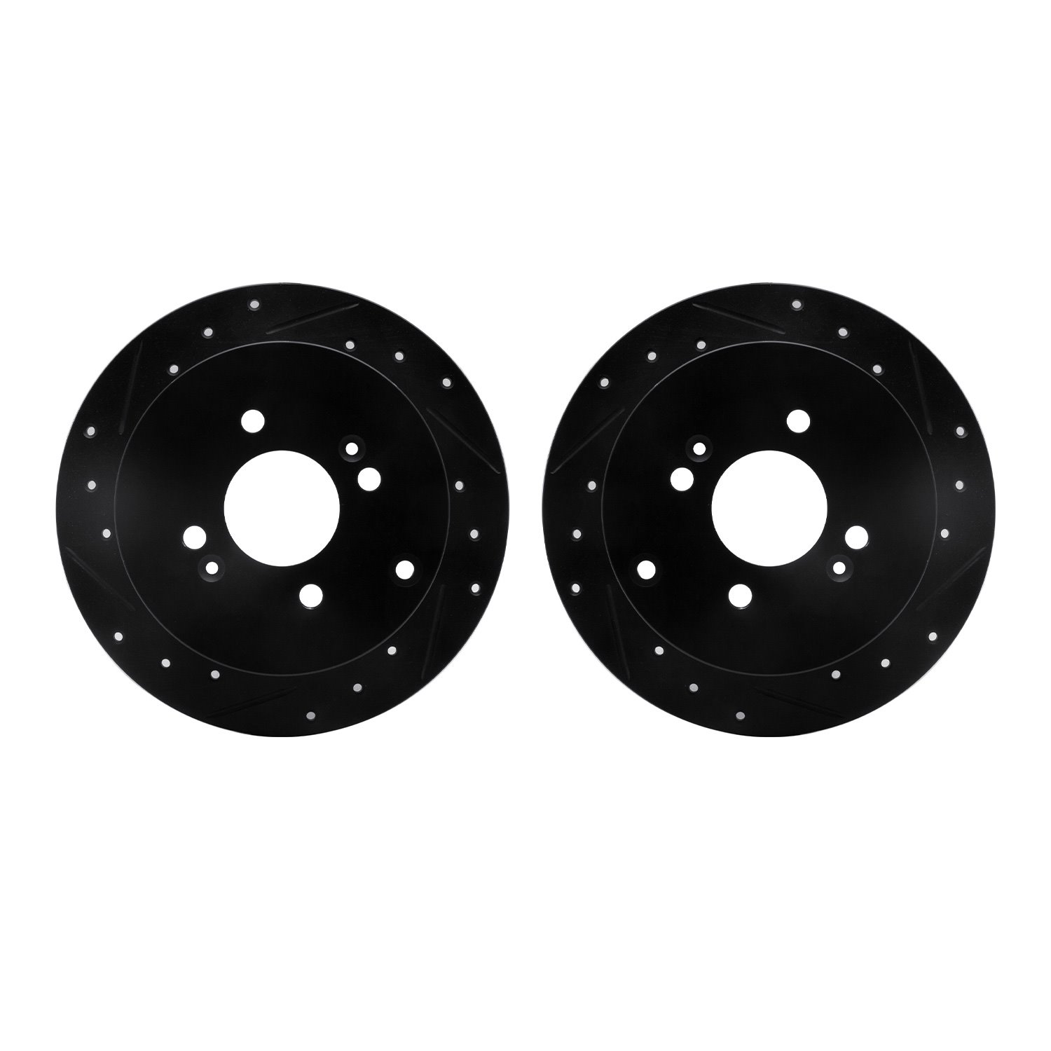 Drilled/Slotted Brake Rotors [Black], 2006-2012 Multiple Makes/Models