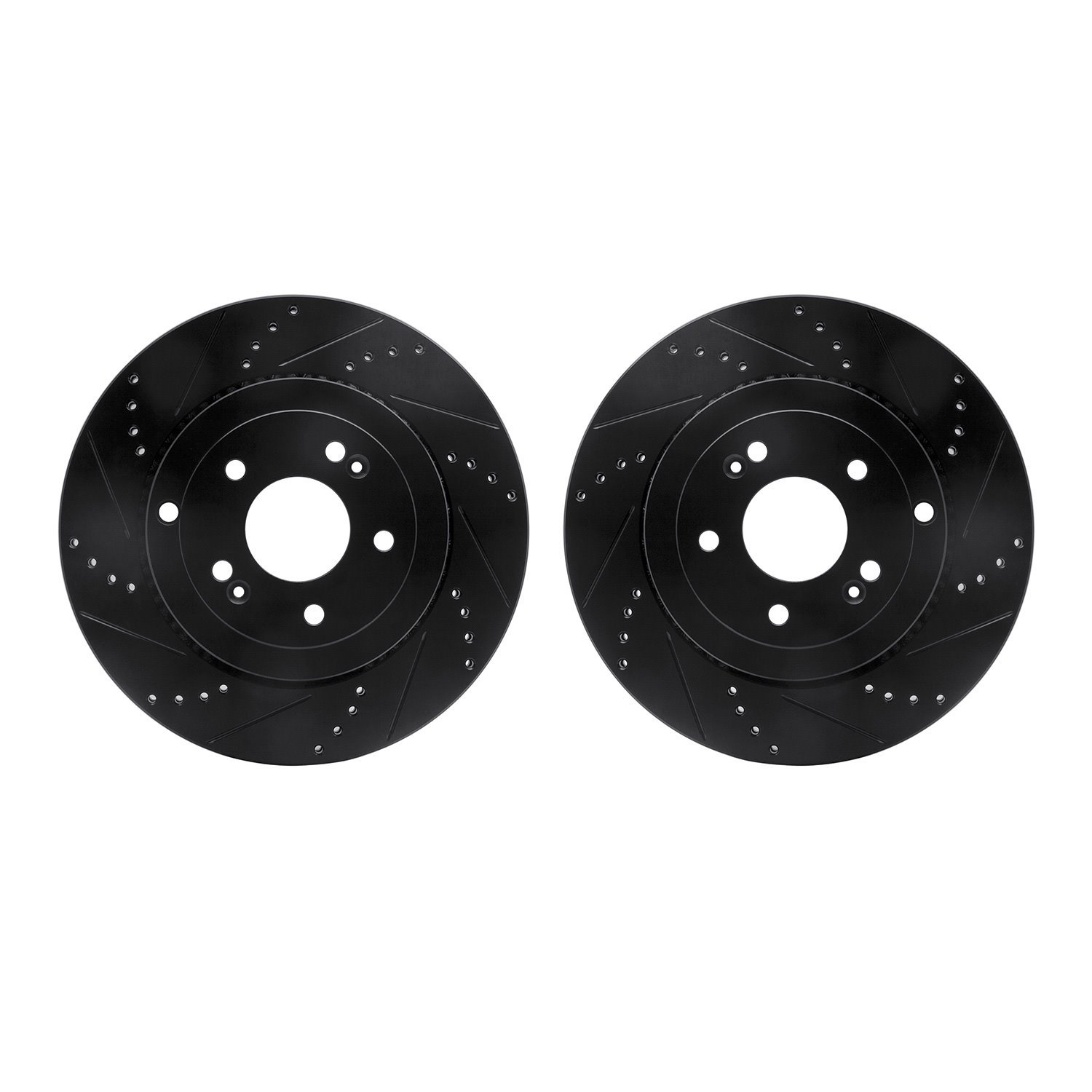 Drilled/Slotted Brake Rotors [Black], 2010-2016 Kia/Hyundai/Genesis