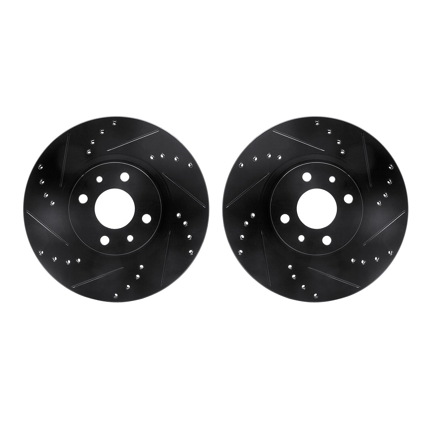 Drilled/Slotted Brake Rotors [Black], 2012-2019 Mopar