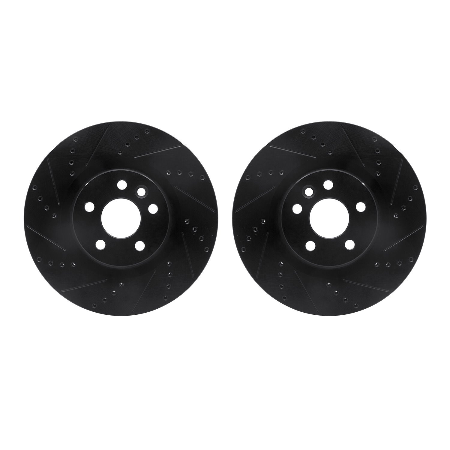 8002-11000 Drilled/Slotted Brake Rotors [Black], 2015-2019 Multiple Makes/Models, Position: Front