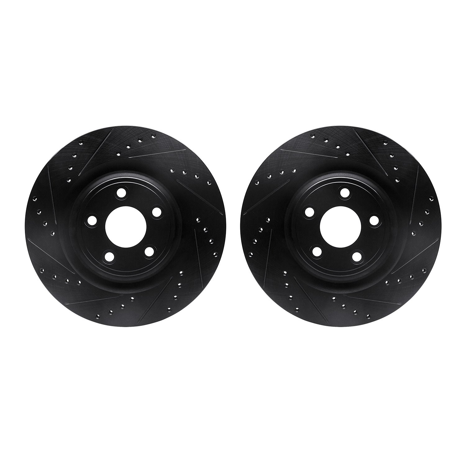 Drilled/Slotted Brake Rotors [Black], 2014-2021 Jaguar