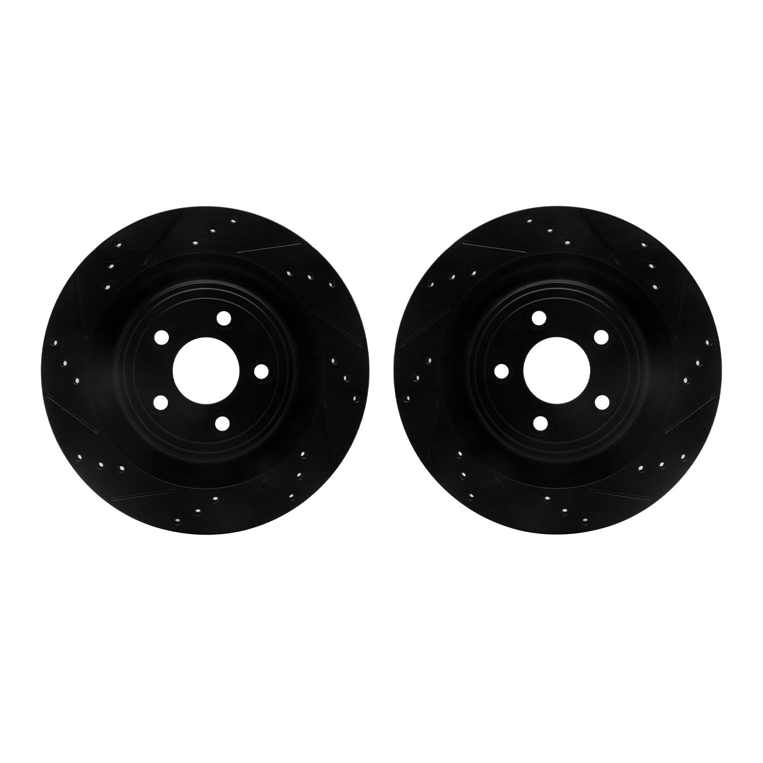 Drilled/Slotted Brake Rotors [Black], 2006-2015 Jaguar