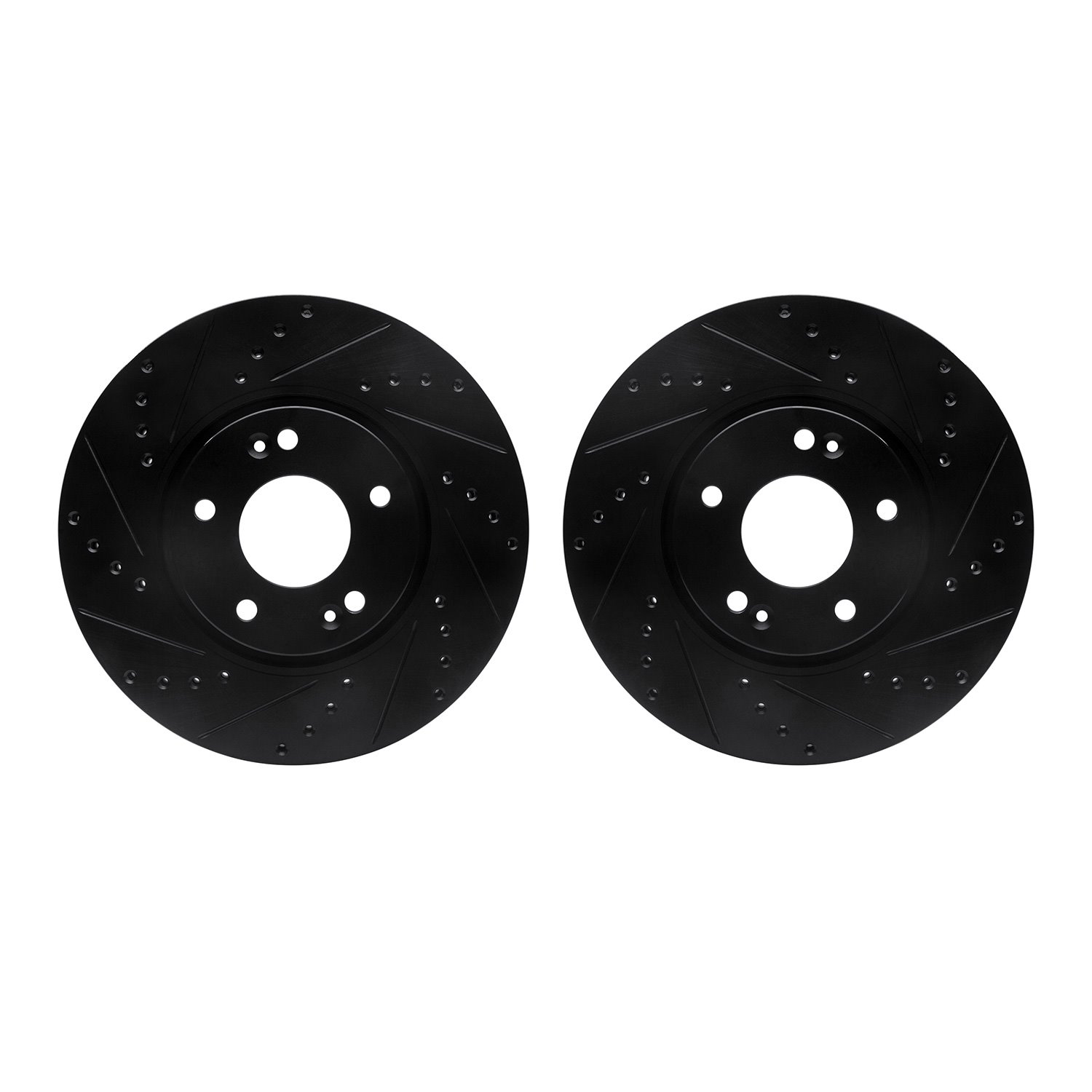 Drilled/Slotted Brake Rotors [Black], 2012-2016 Kia/Hyundai/Genesis