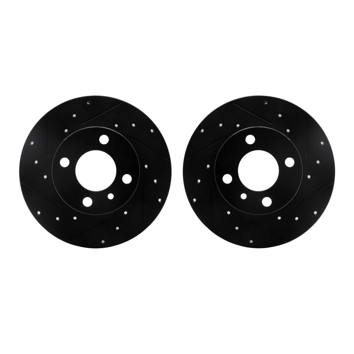 8002-31015 Drilled/Slotted Brake Rotors [Black], 1977-1983 BMW, Position: Front