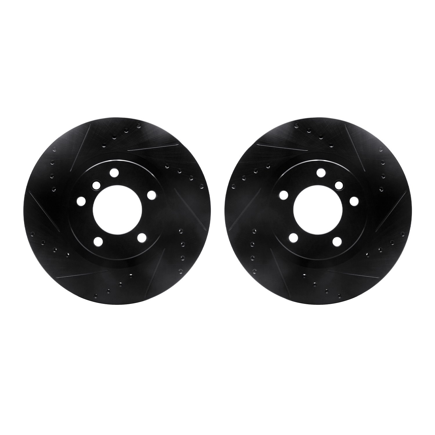 8002-31050 Drilled/Slotted Brake Rotors [Black], 1995-2002 BMW, Position: Front