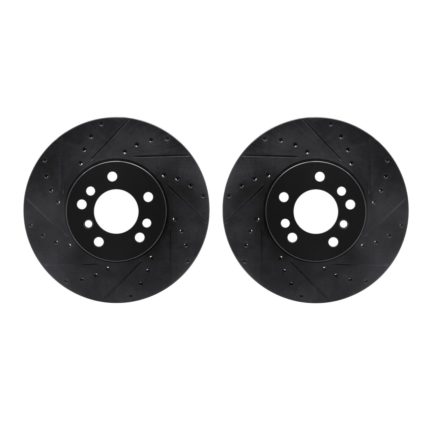 Drilled/Slotted Brake Rotors [Black], 2000-2006 BMW