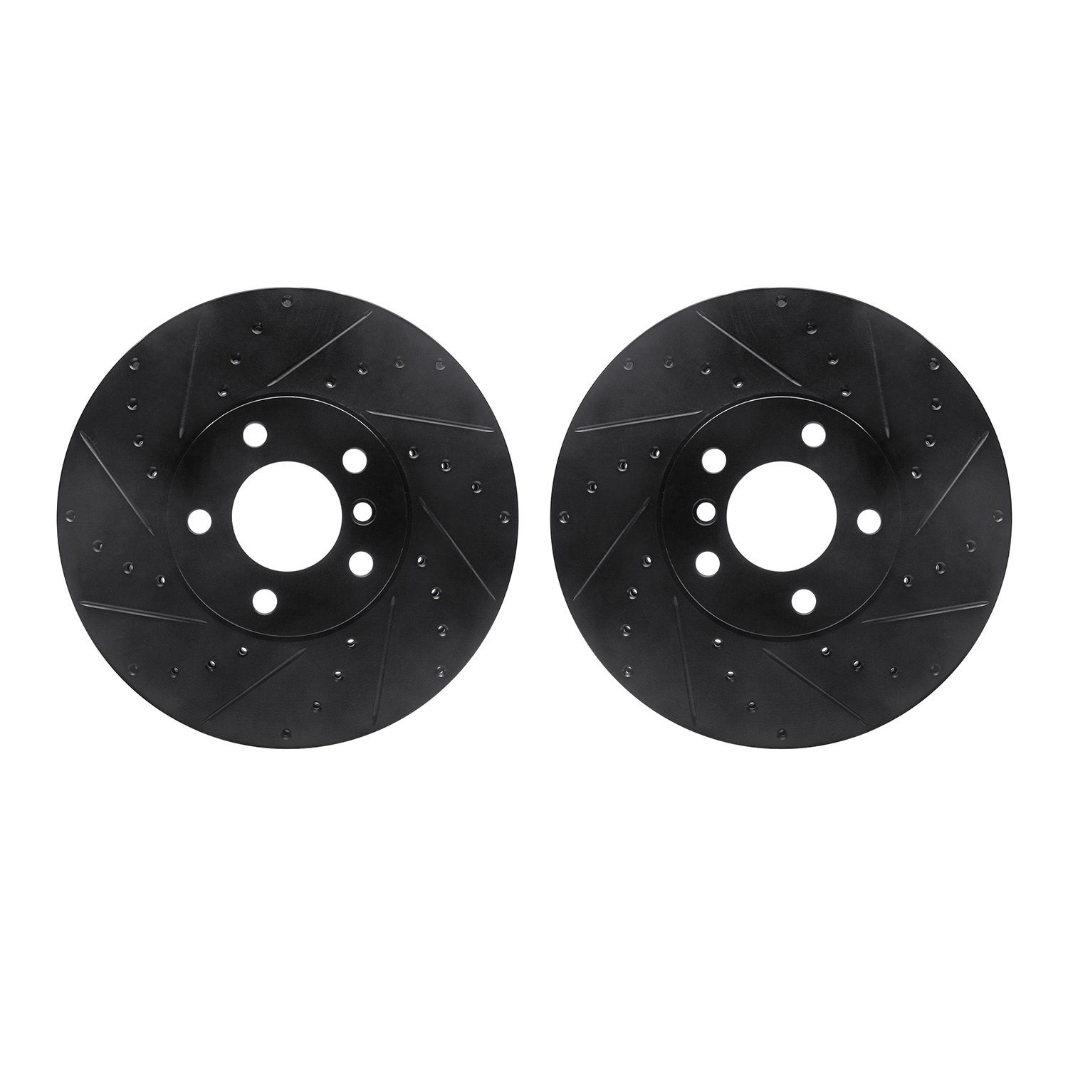 8002-31060 Drilled/Slotted Brake Rotors [Black], 2007-2019 BMW, Position: Front