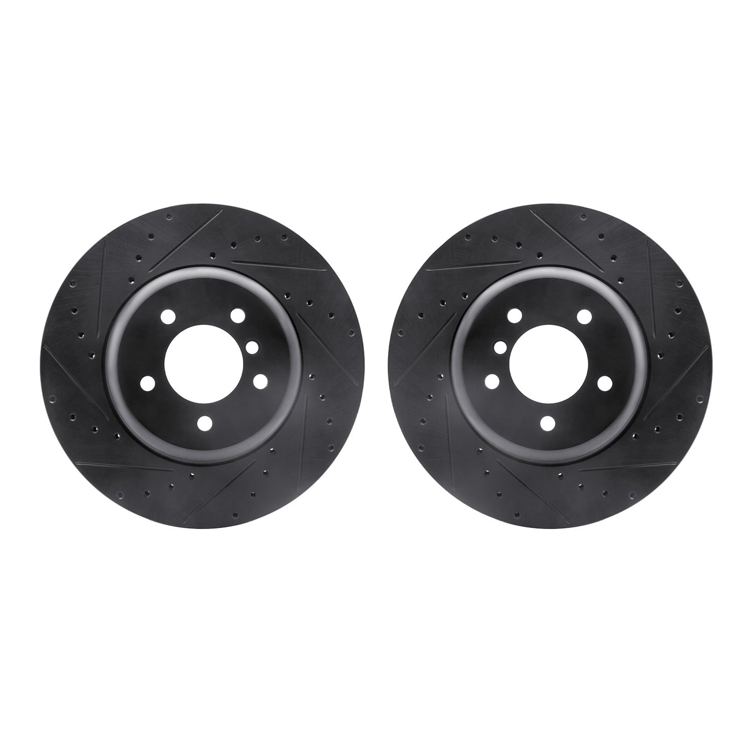 8002-31066 Drilled/Slotted Brake Rotors [Black], 2011-2016 BMW, Position: Front