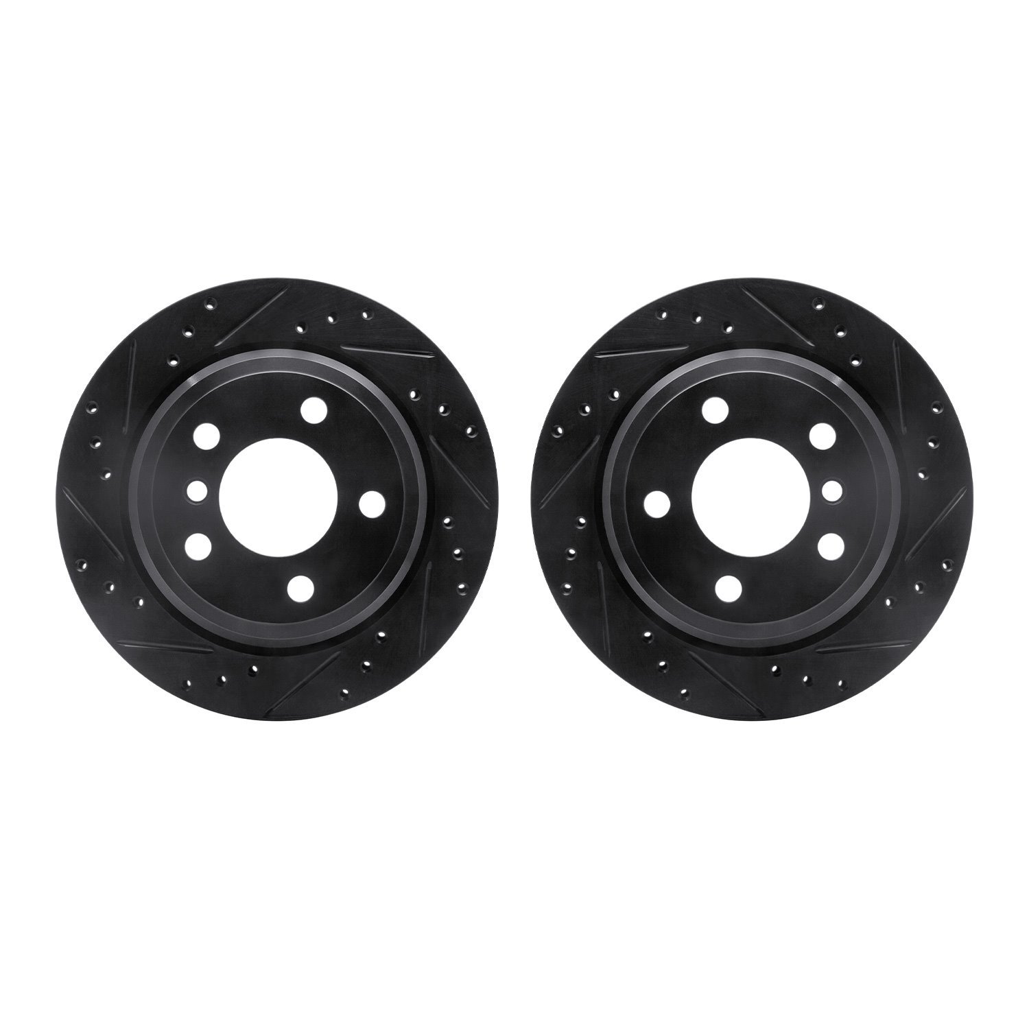 Drilled/Slotted Brake Rotors [Black], 2013-2020 BMW