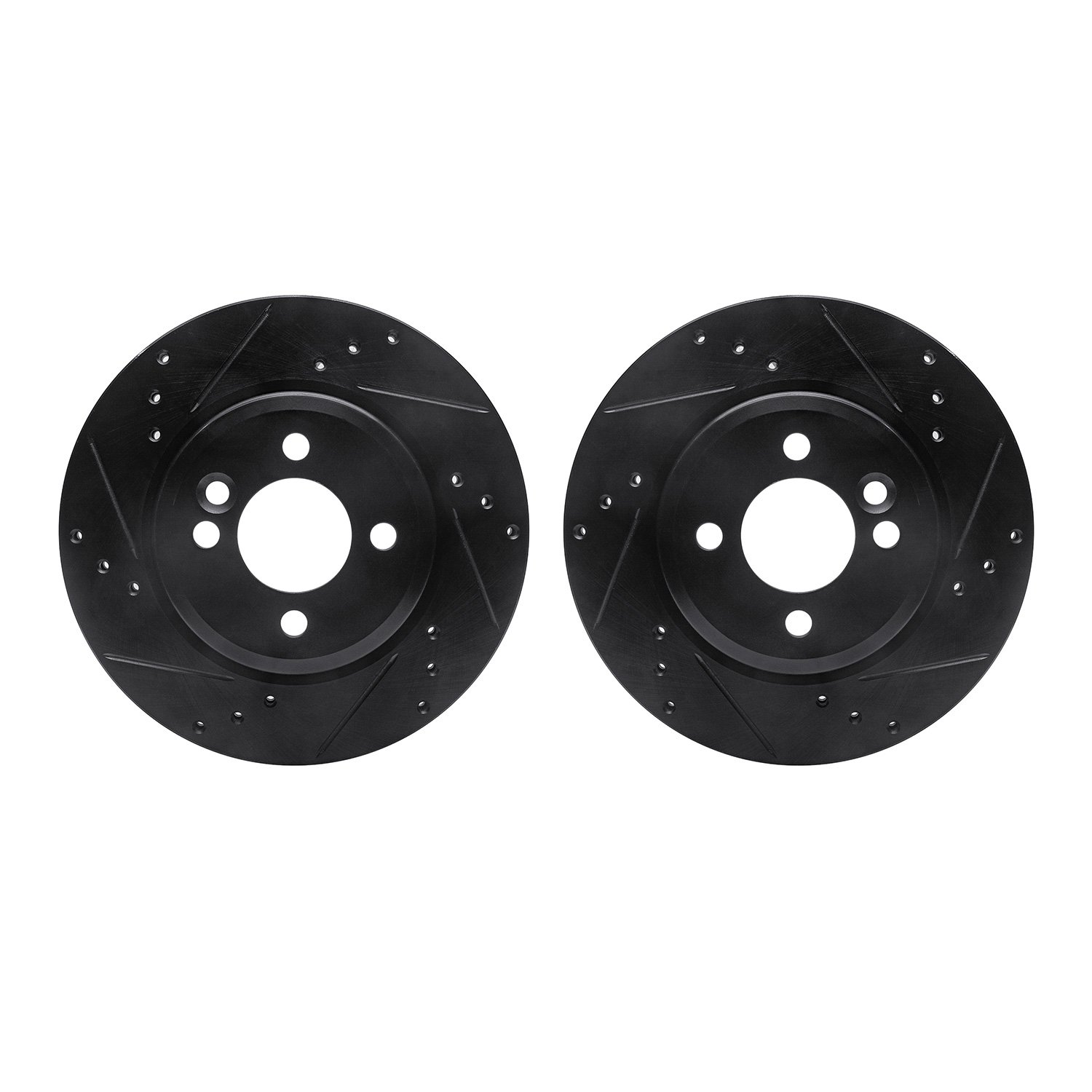 8002-32000 Drilled/Slotted Brake Rotors [Black], 2002-2006 Mini, Position: Front
