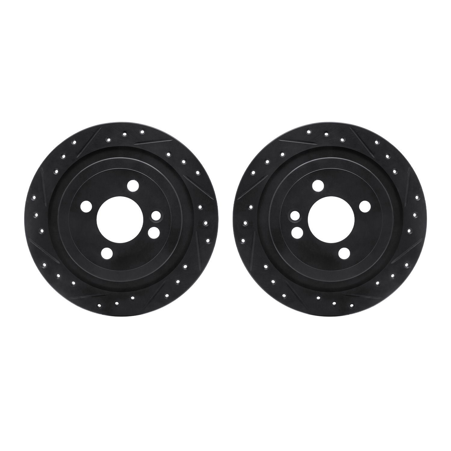 Drilled/Slotted Brake Rotors [Black], 2009-2014 Mini