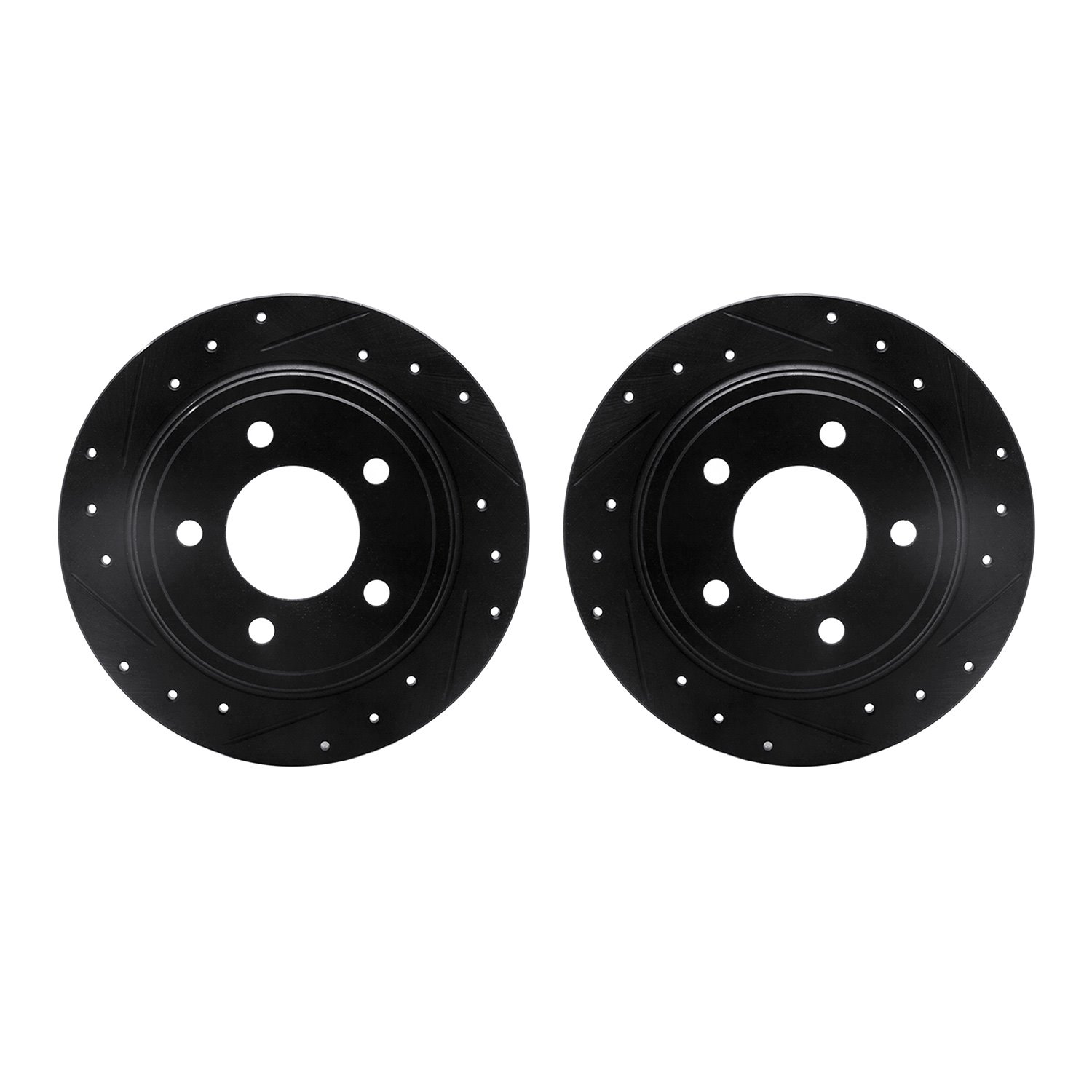 Drilled/Slotted Brake Rotors [Black], 1993-2004 Mopar