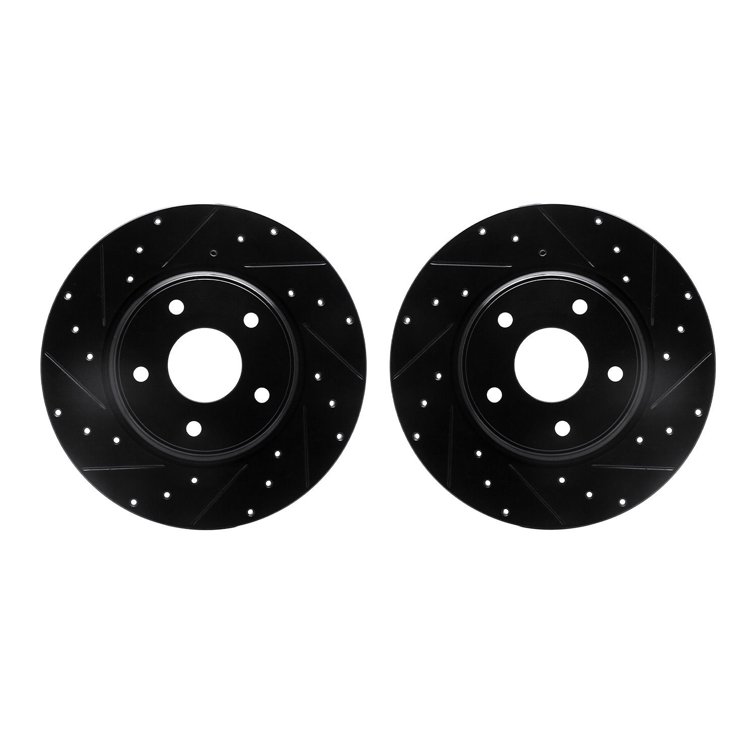 Drilled/Slotted Brake Rotors [Black], 2012-2020 Multiple Makes/Models