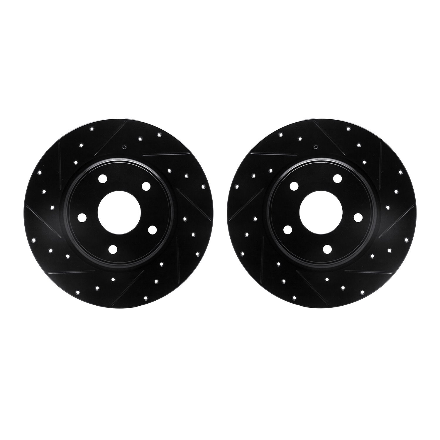 8002-40085 Drilled/Slotted Brake Rotors [Black], 2012-2020 Multiple Makes/Models, Position: Rear