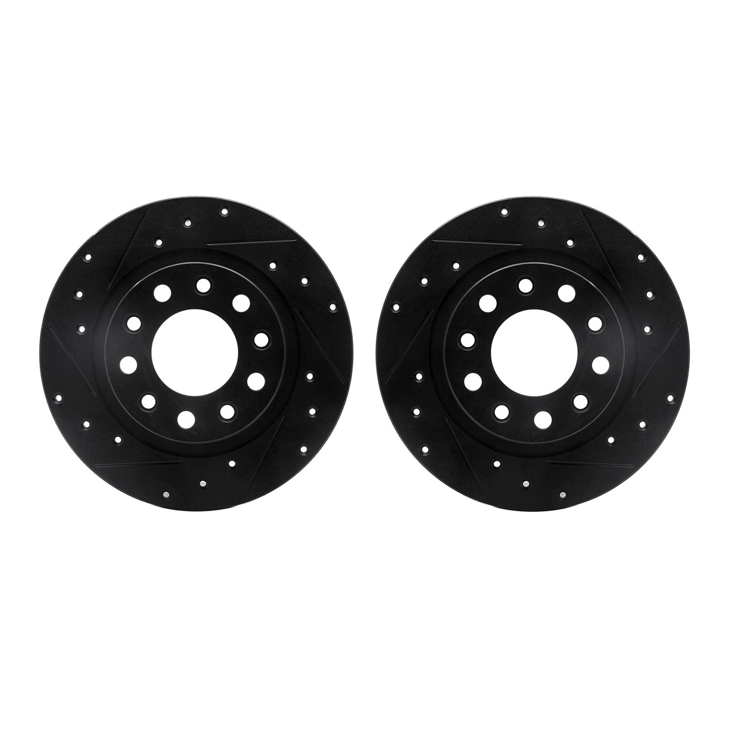 Drilled/Slotted Brake Rotors [Black], 2013-2016 Mopar