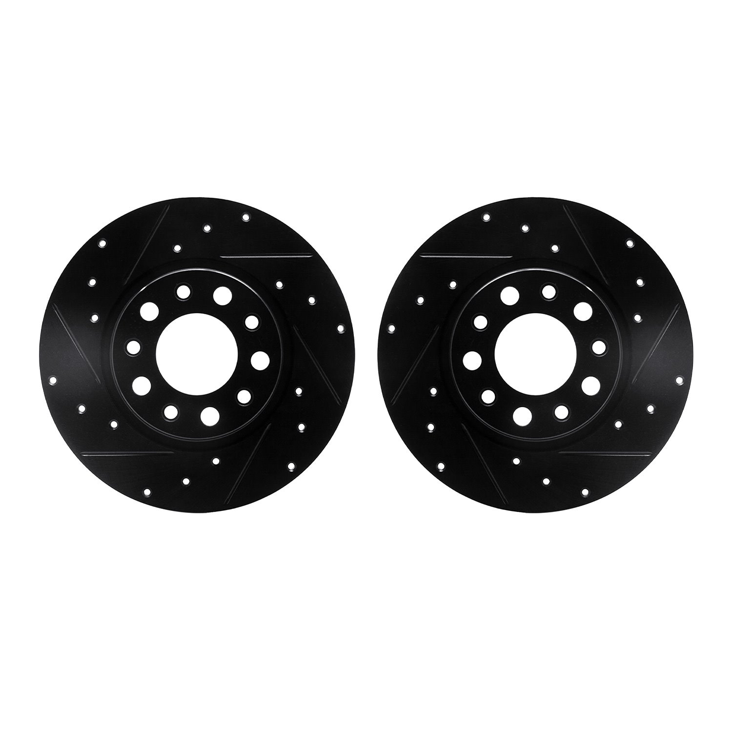 8002-42024 Drilled/Slotted Brake Rotors [Black], Fits Select Mopar, Position: Rear