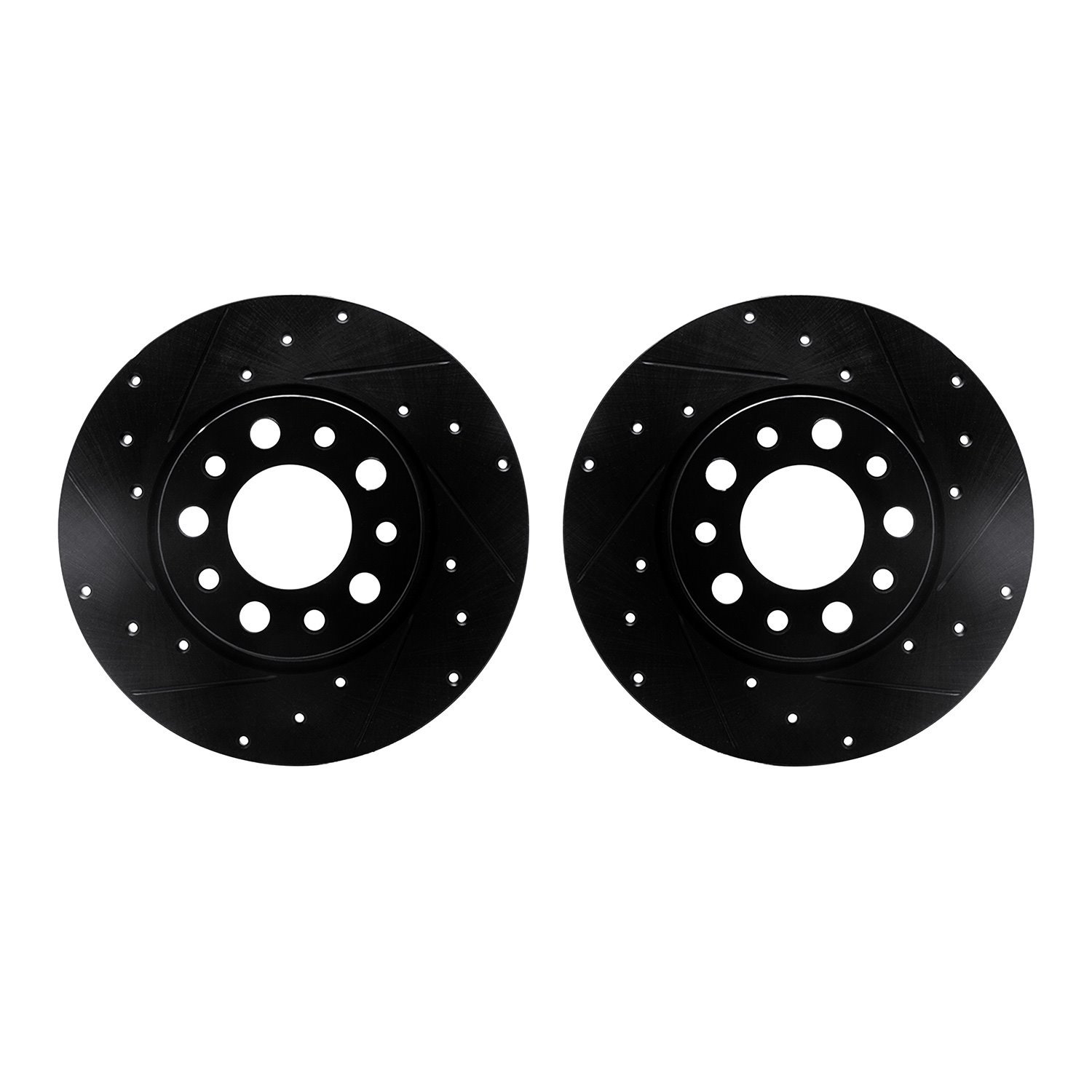 8002-42029 Drilled/Slotted Brake Rotors [Black], Fits Select Mopar, Position: Rear