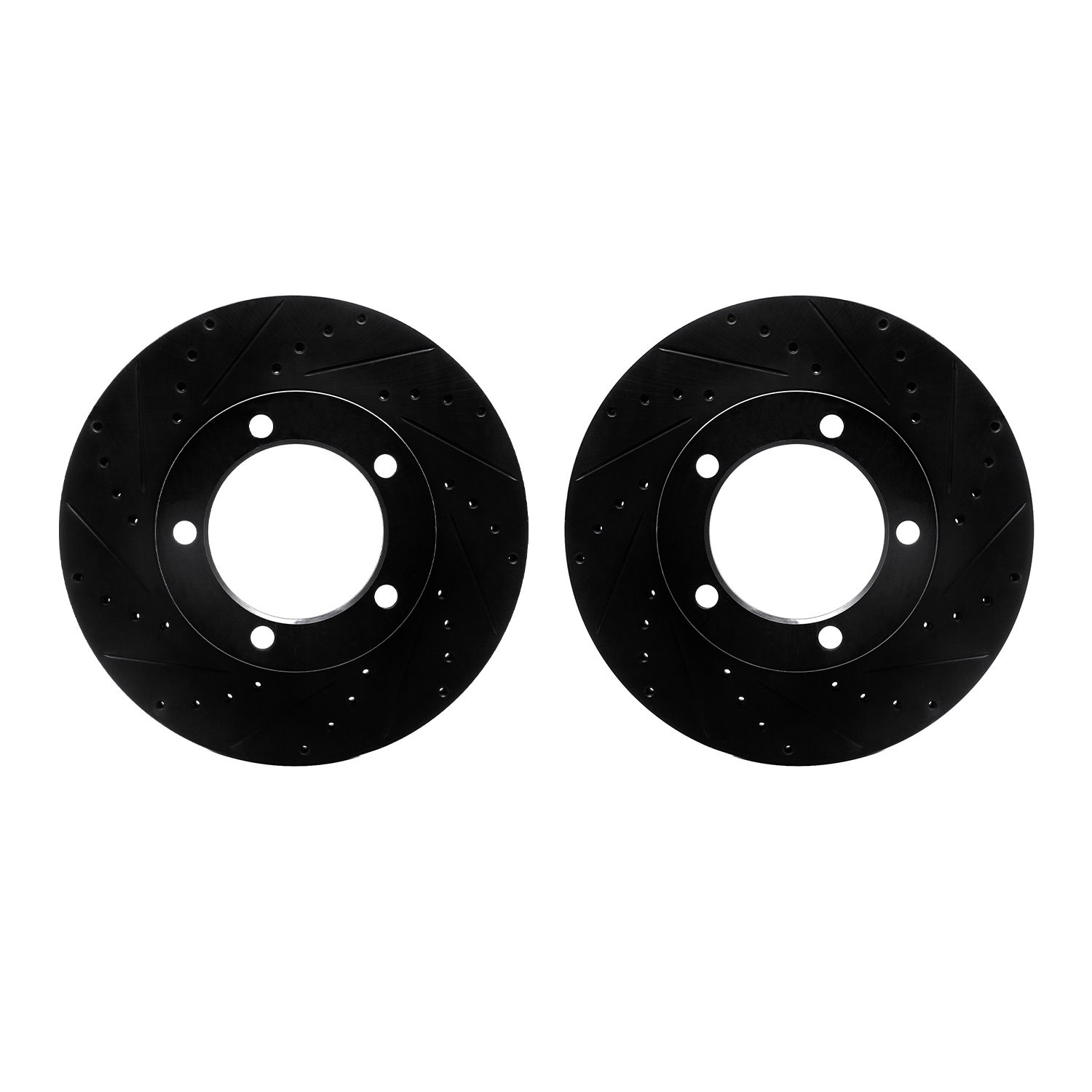 Drilled/Slotted Brake Rotors [Black], 1994-2005 Multiple Makes/Models