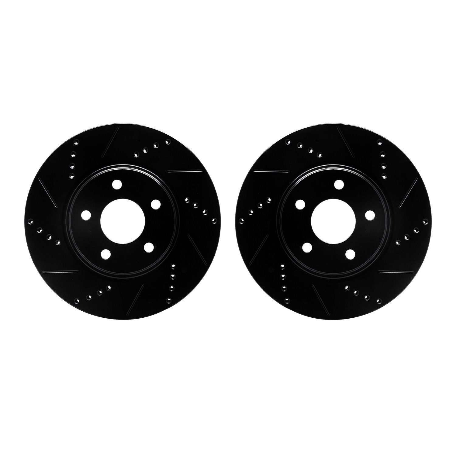 Drilled/Slotted Brake Rotors [Black], 2004-2012 GM