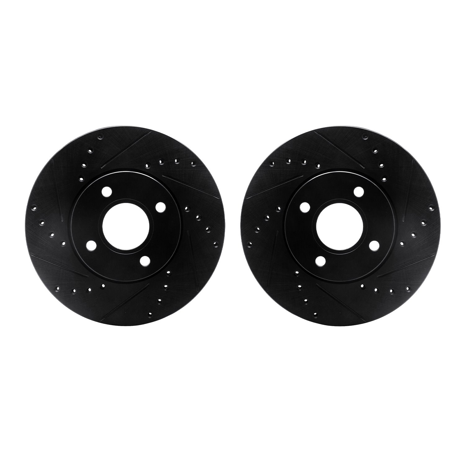 8002-54050 Drilled/Slotted Brake Rotors [Black], 2005-2012 Ford/Lincoln/Mercury/Mazda, Position: Front