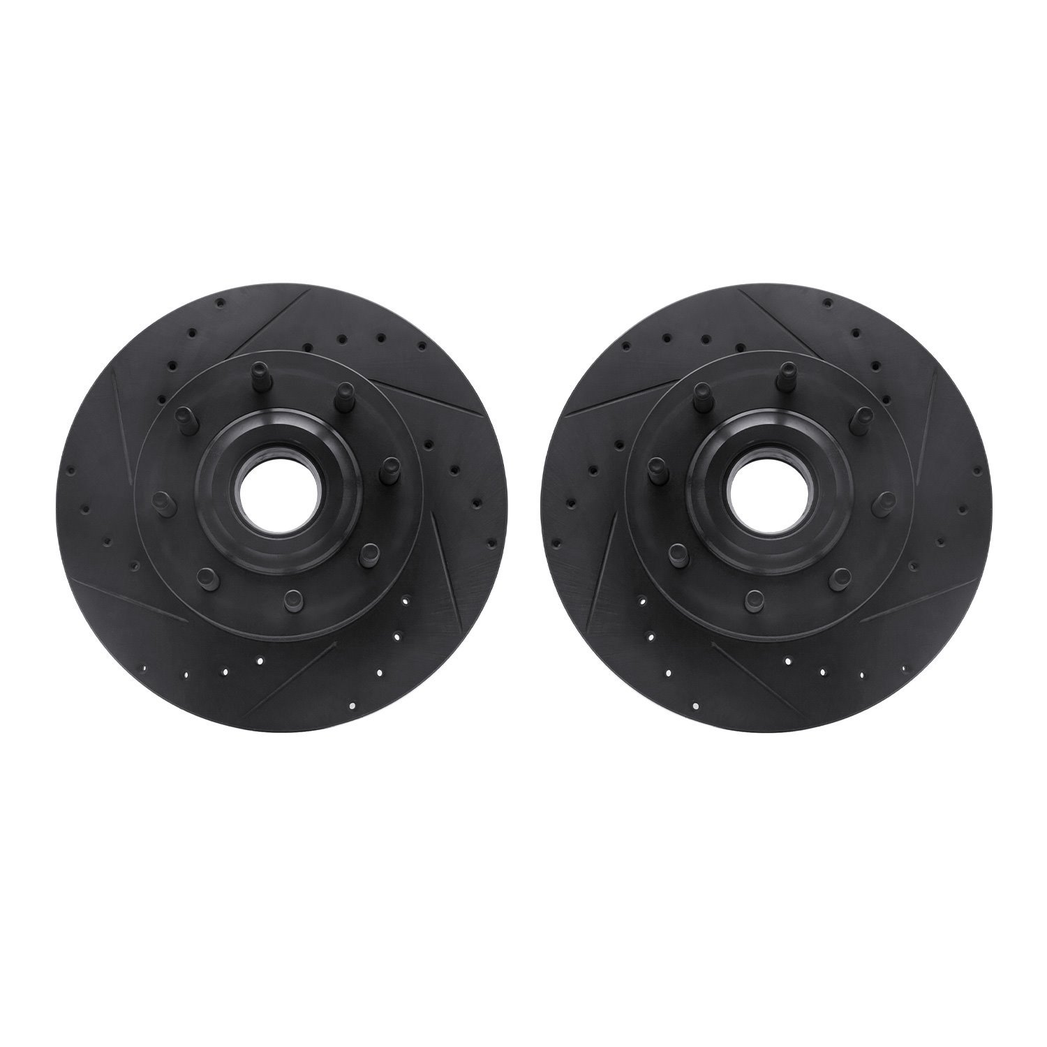 8002-54110 Drilled/Slotted Brake Rotors [Black], Fits Select Ford/Lincoln/Mercury/Mazda, Position: Front